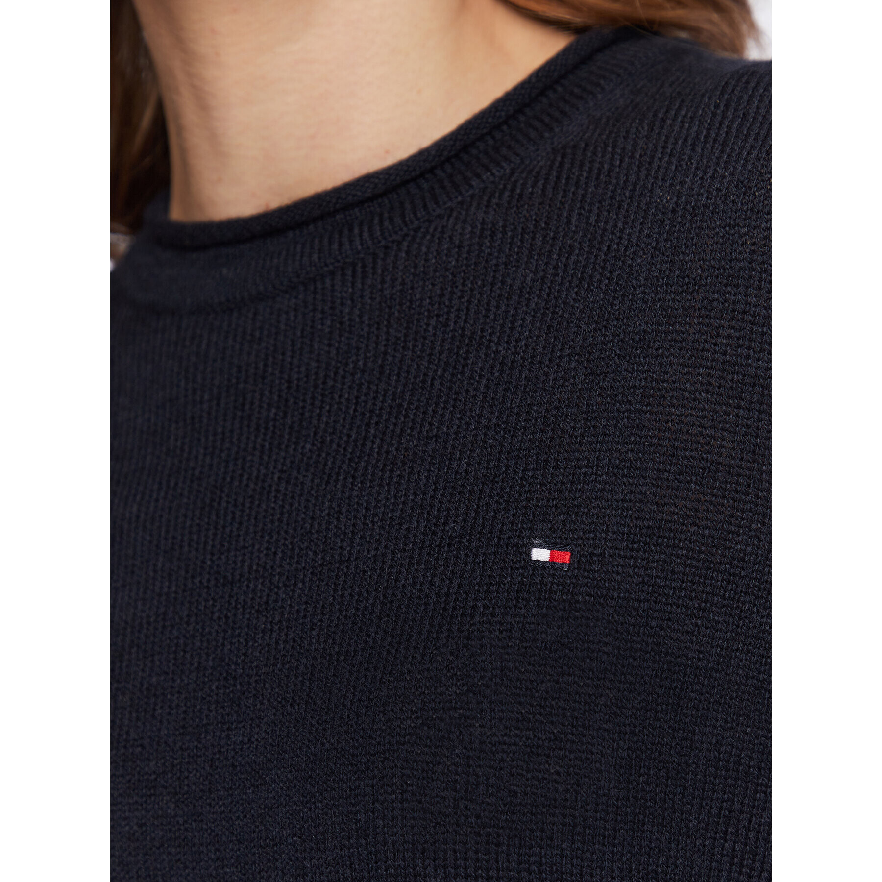 Tommy Hilfiger Пуловер WW0WW36991 Тъмносин Regular Fit - Pepit.bg