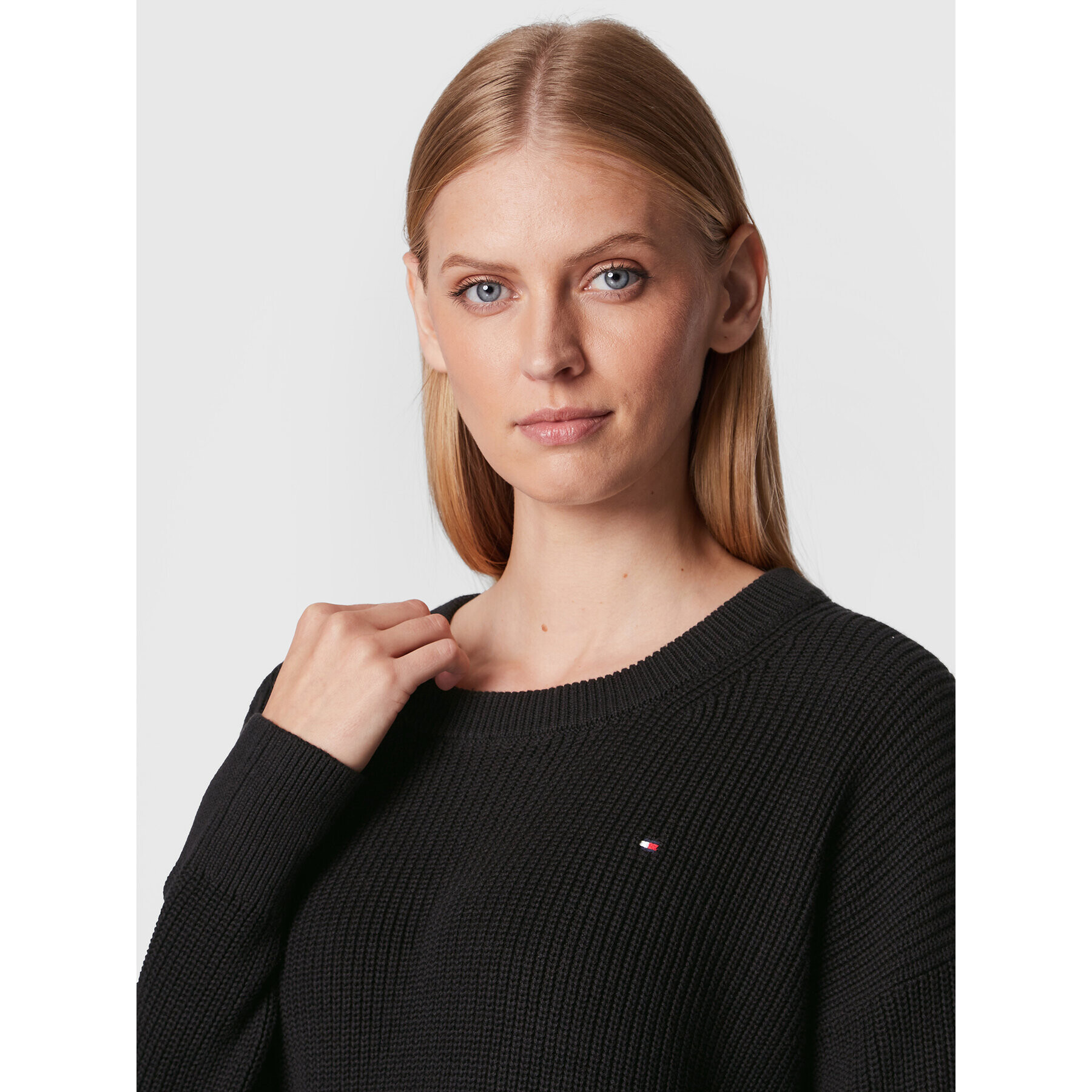 Tommy Hilfiger Пуловер WW0WW37461 Черен Regular Fit - Pepit.bg