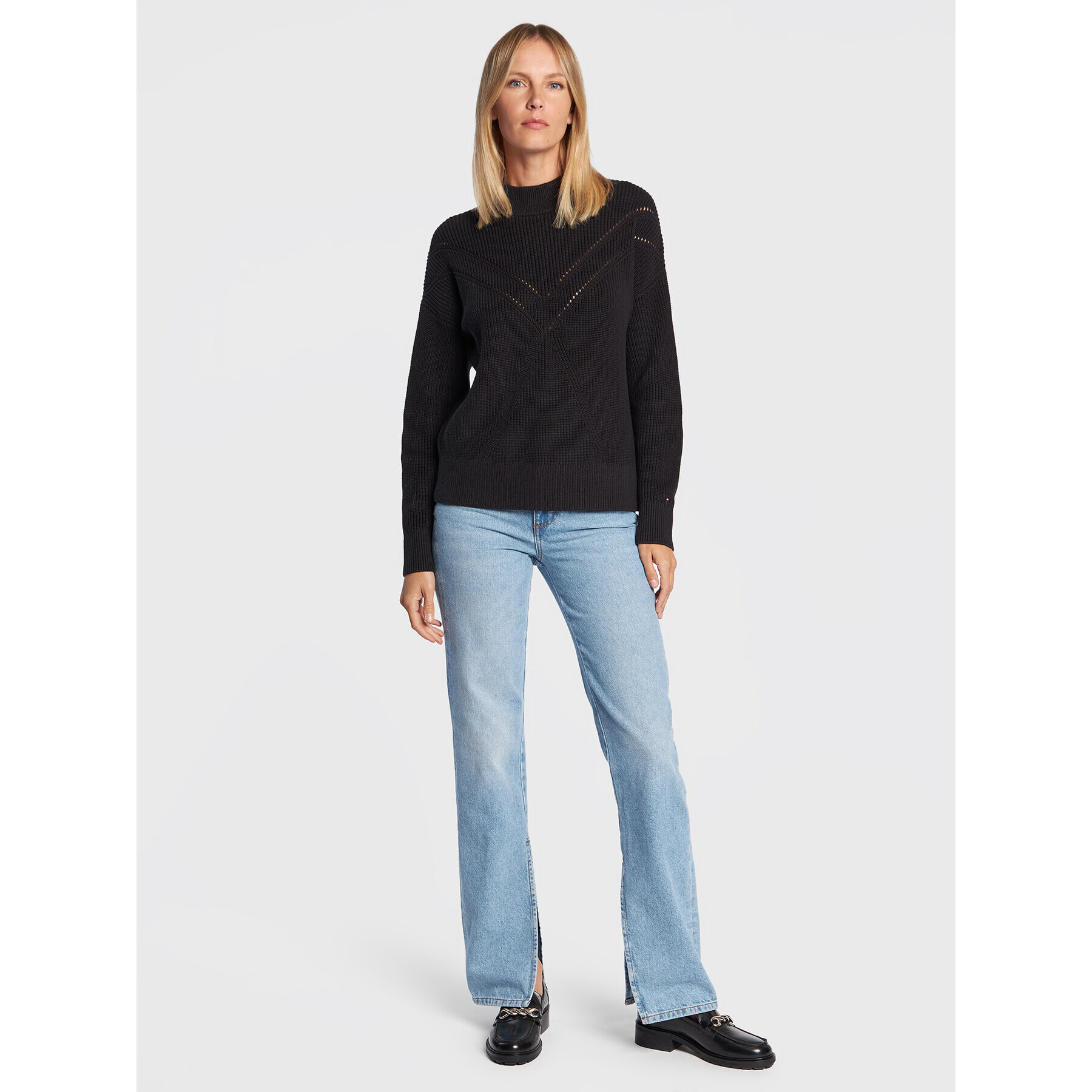 Tommy Hilfiger Пуловер WW0WW37497 Черен Relaxed Fit - Pepit.bg