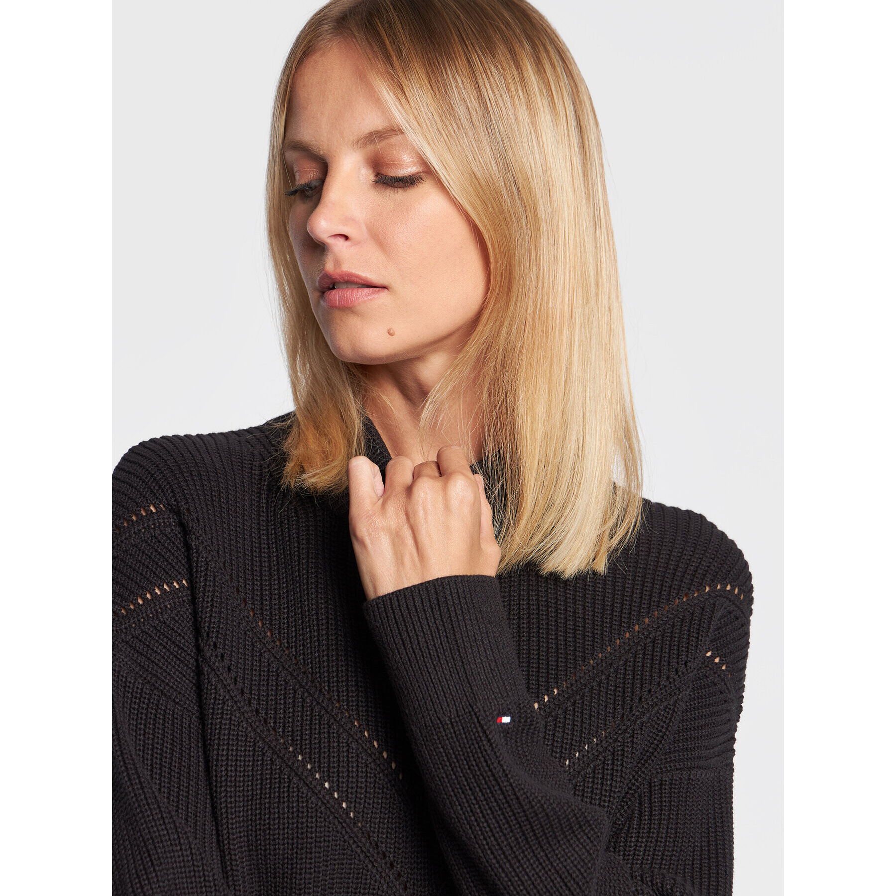 Tommy Hilfiger Пуловер WW0WW37497 Черен Relaxed Fit - Pepit.bg