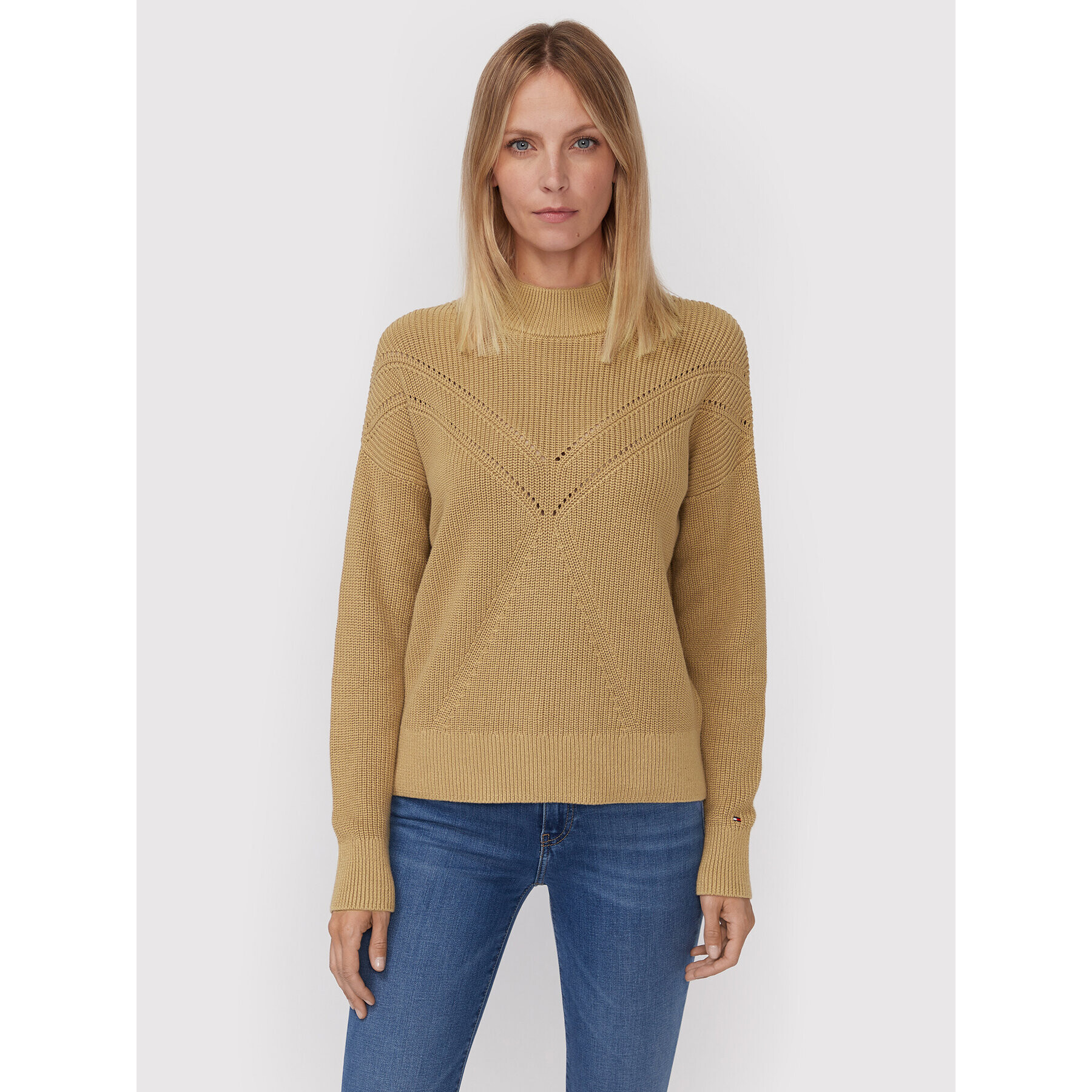 Tommy Hilfiger Пуловер WW0WW37497 Кафяв Relaxed Fit - Pepit.bg