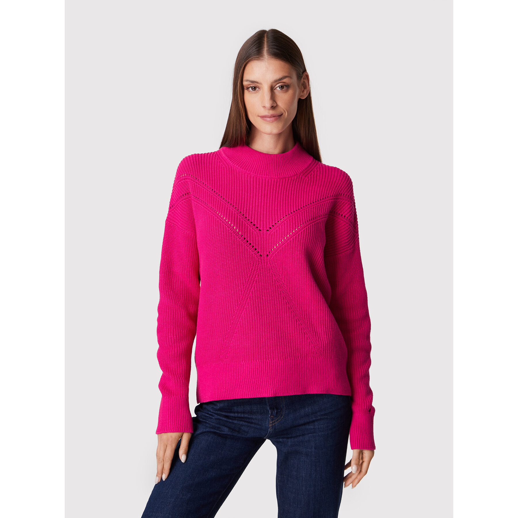 Tommy Hilfiger Пуловер WW0WW37497 Розов Regular Fit - Pepit.bg