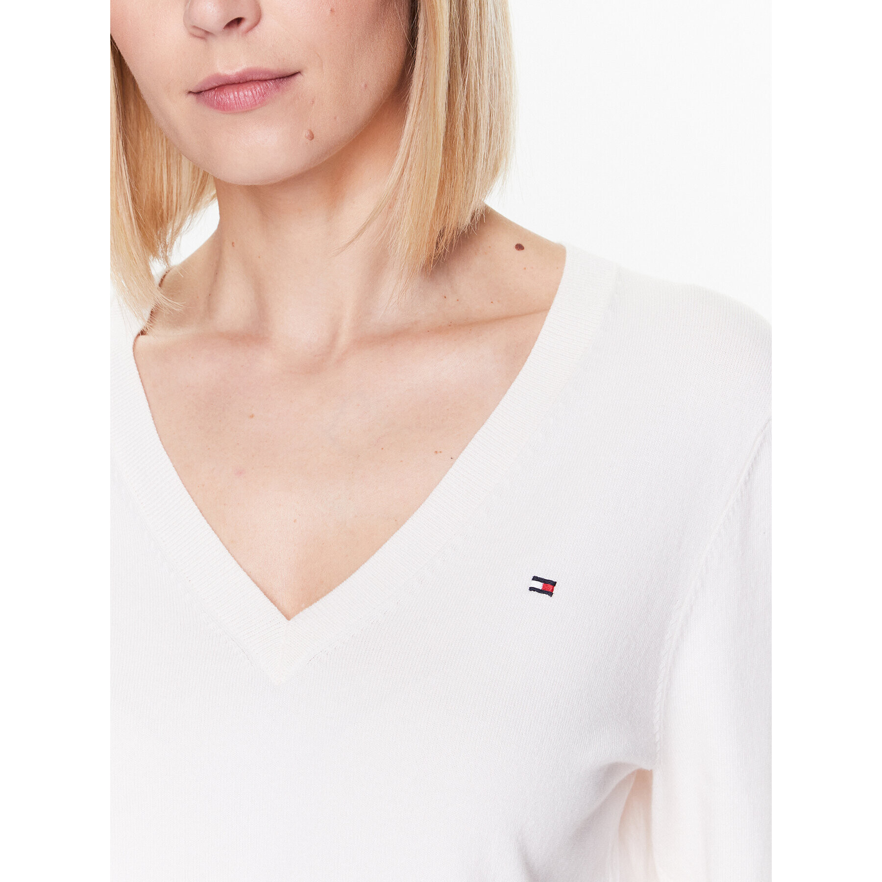 Tommy Hilfiger Пуловер WW0WW37942 Екрю Regular Fit - Pepit.bg