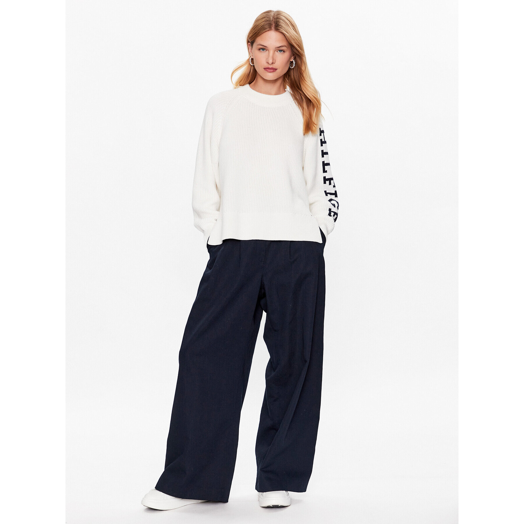 Tommy Hilfiger Пуловер WW0WW39002 Екрю Regular Fit - Pepit.bg