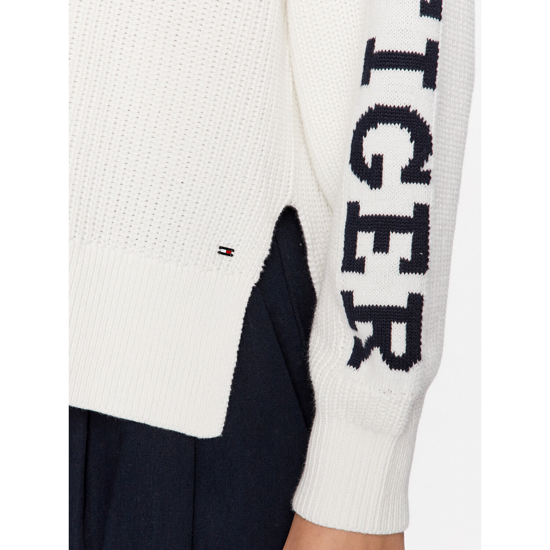 Tommy Hilfiger Пуловер WW0WW39002 Екрю Regular Fit - Pepit.bg