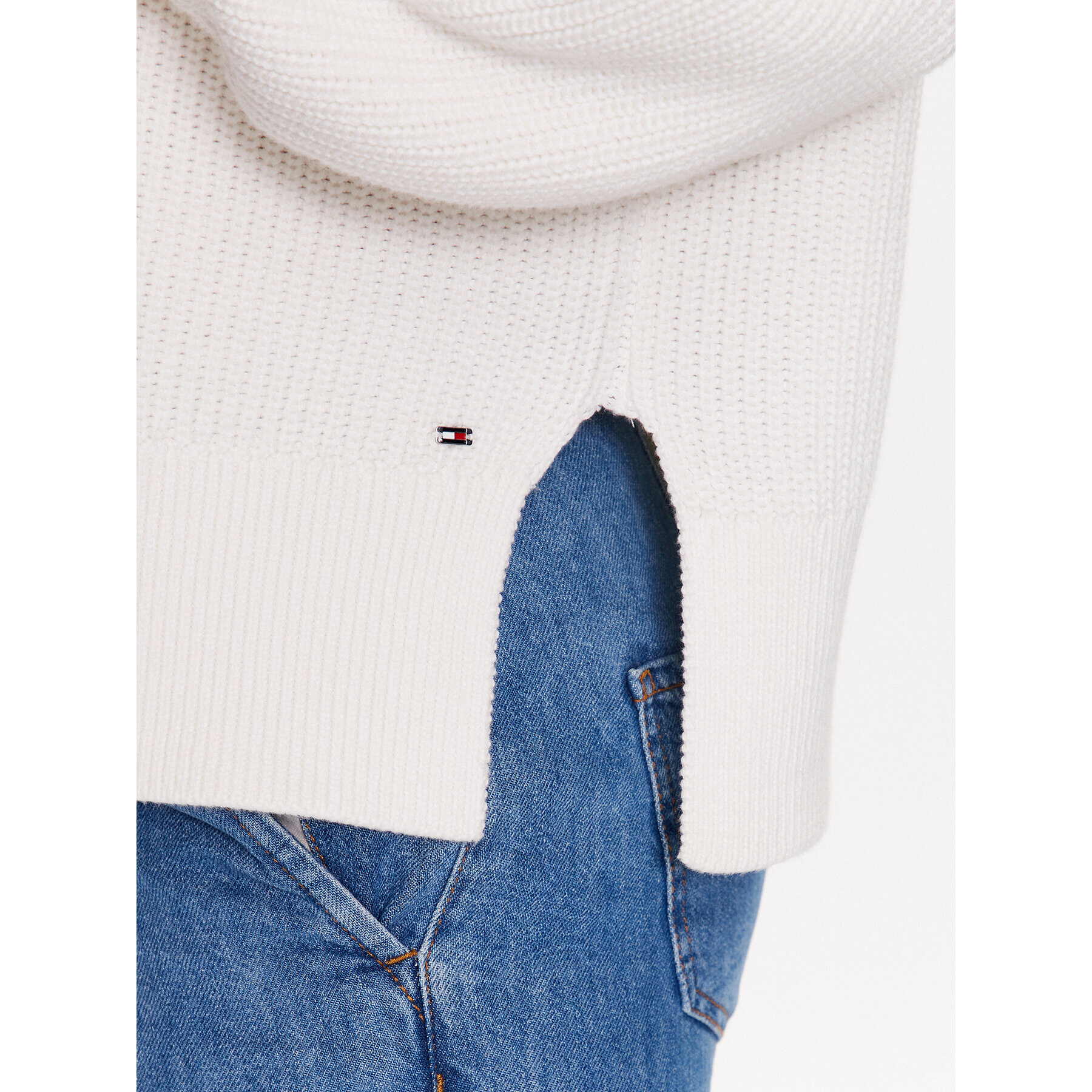 Tommy Hilfiger Пуловер WW0WW39013 Екрю Relaxed Fit - Pepit.bg
