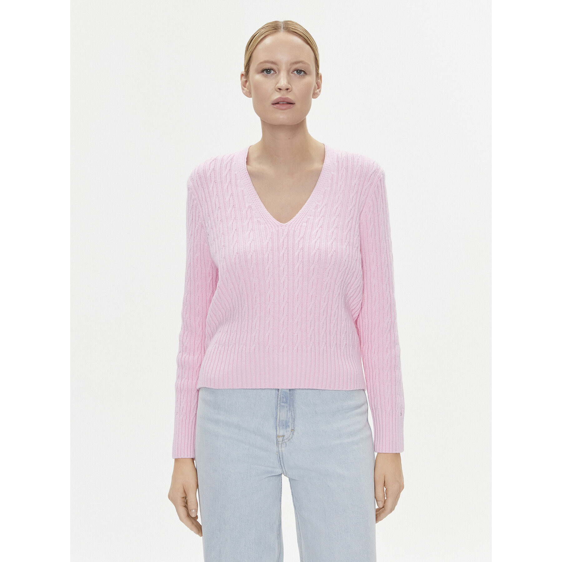 Tommy Hilfiger Пуловер WW0WW39017 Розов Regular Fit - Pepit.bg