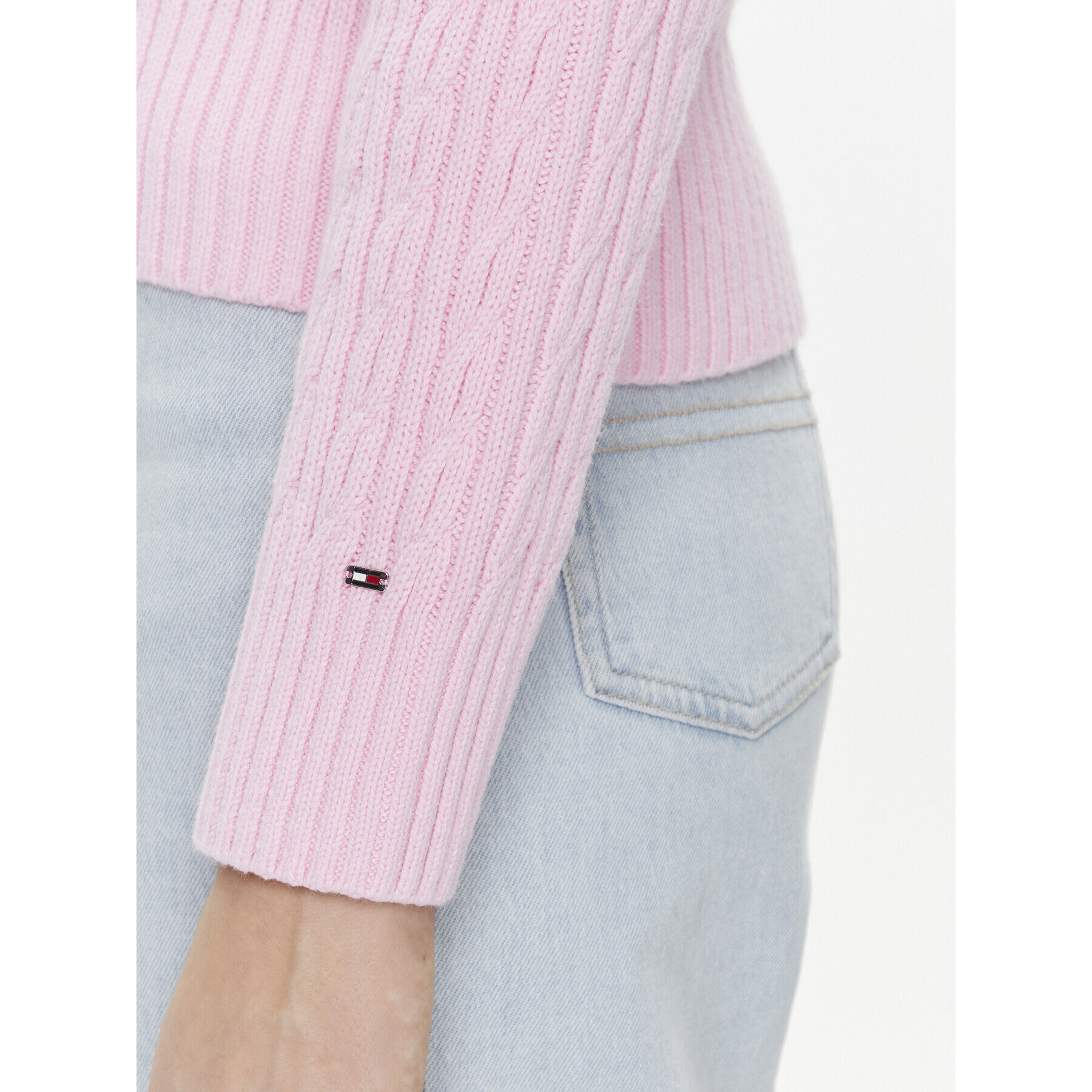 Tommy Hilfiger Пуловер WW0WW39017 Розов Regular Fit - Pepit.bg