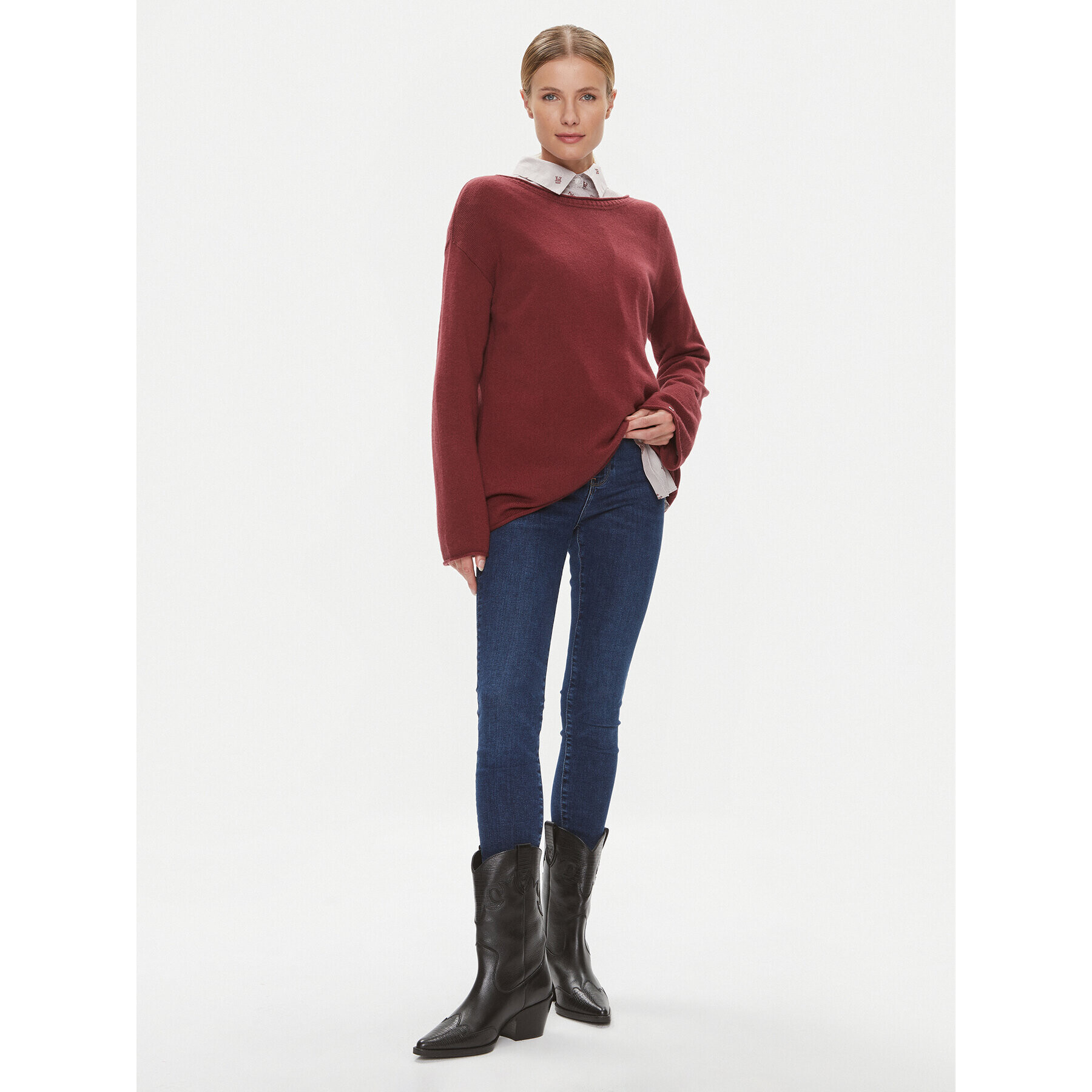 Tommy Hilfiger Пуловер WW0WW39890 Червен Relaxed Fit - Pepit.bg