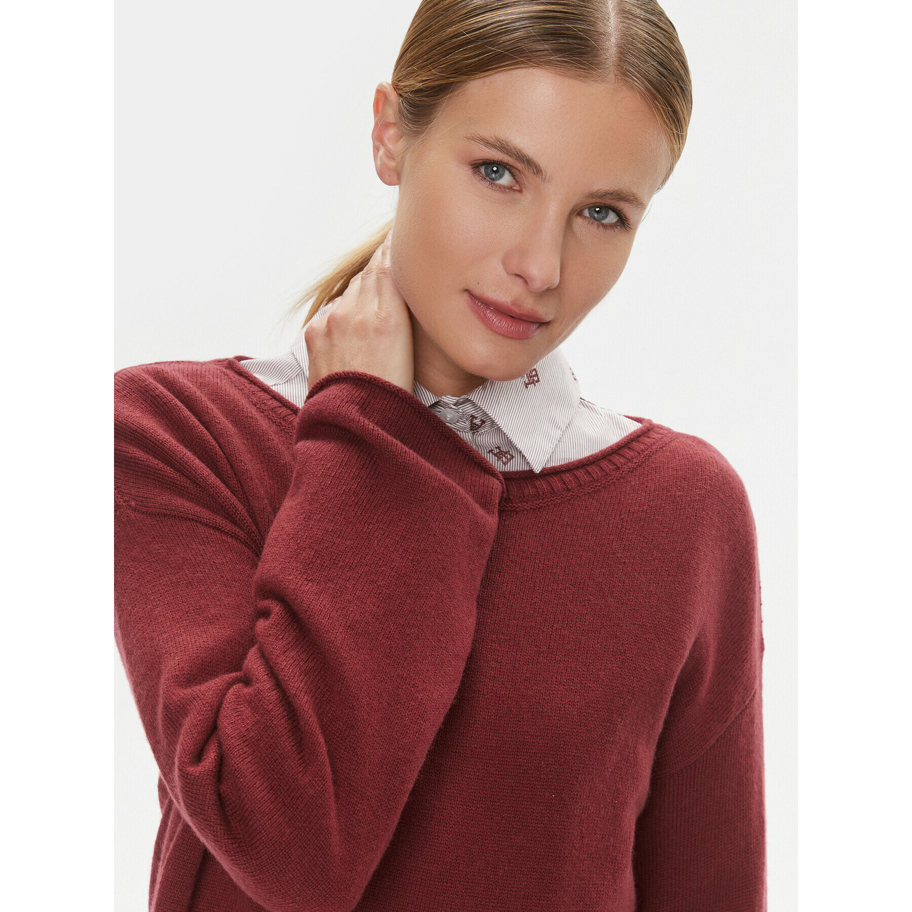 Tommy Hilfiger Пуловер WW0WW39890 Червен Relaxed Fit - Pepit.bg