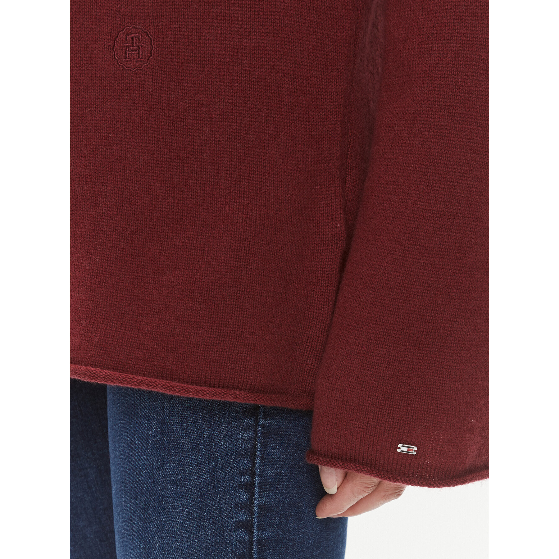 Tommy Hilfiger Пуловер WW0WW39890 Червен Relaxed Fit - Pepit.bg