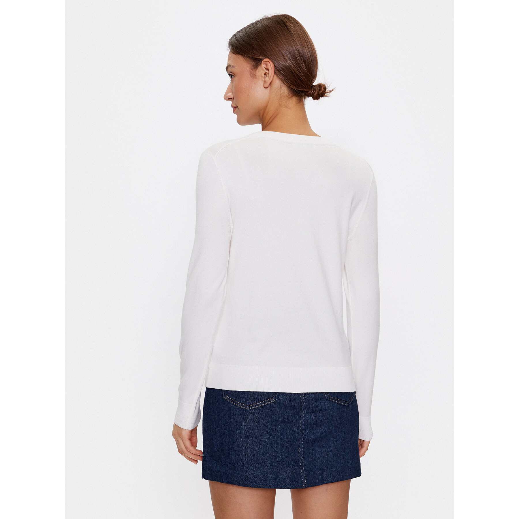 Tommy Hilfiger Пуловер WW0WW40098 Бял Regular Fit - Pepit.bg