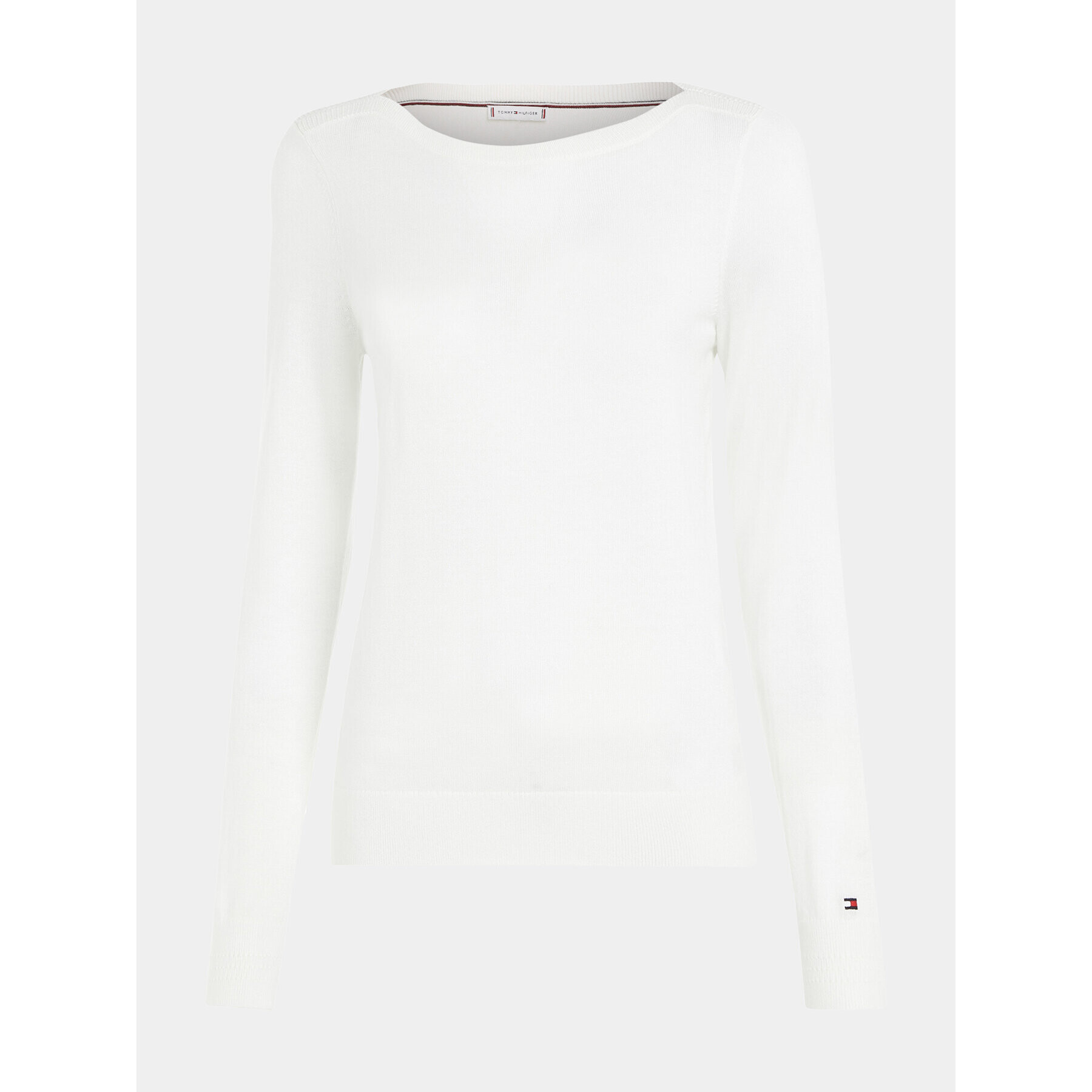 Tommy Hilfiger Пуловер WW0WW40099 Бял Regular Fit - Pepit.bg