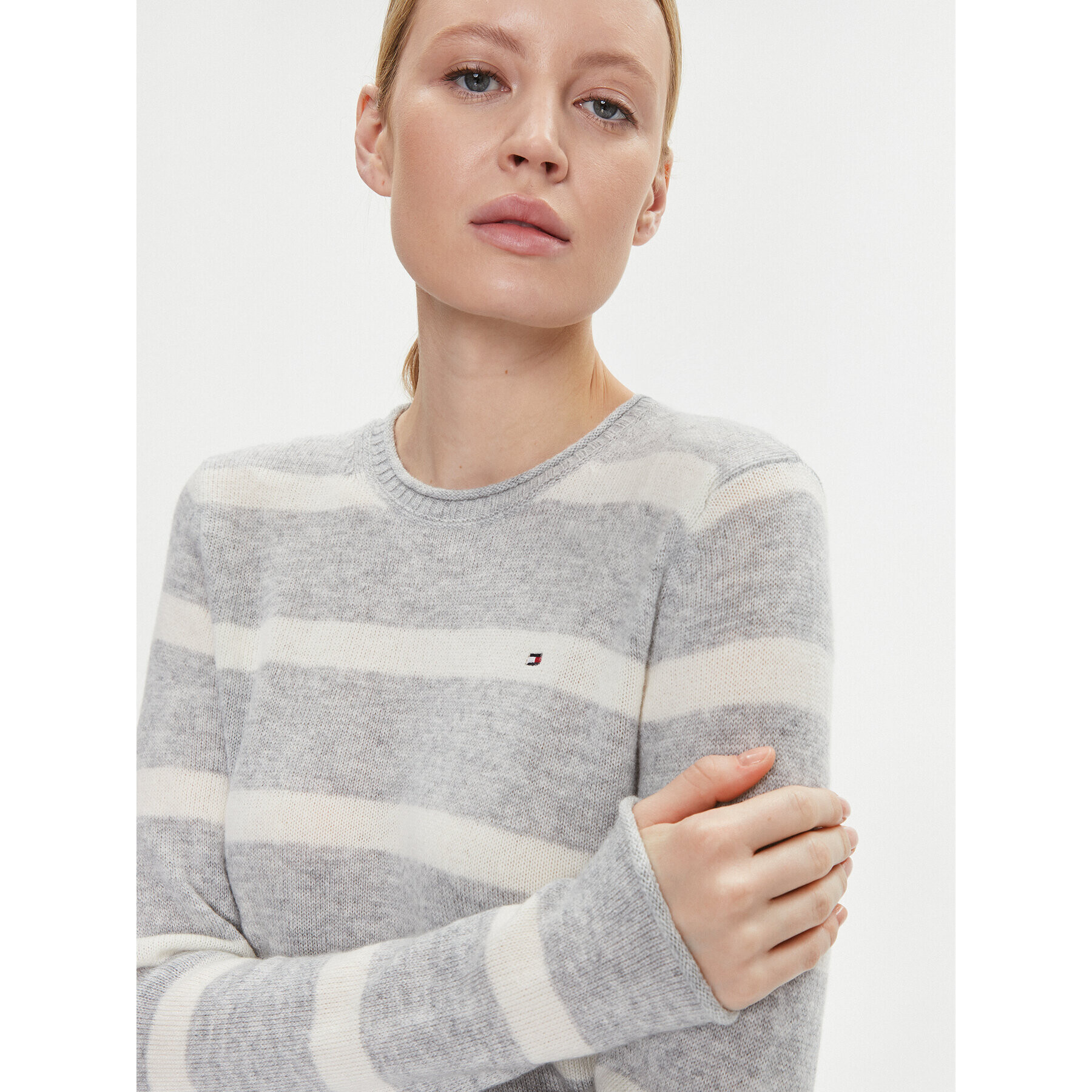 Tommy Hilfiger Пуловер WW0WW40264 Сив Regular Fit - Pepit.bg