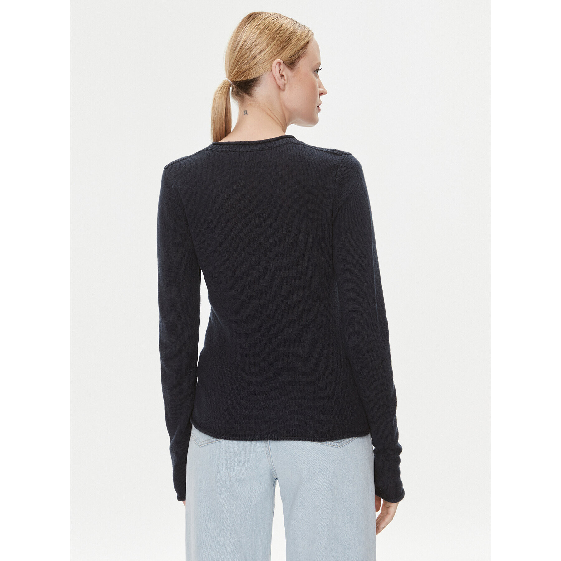 Tommy Hilfiger Пуловер WW0WW40264 Тъмносин Regular Fit - Pepit.bg