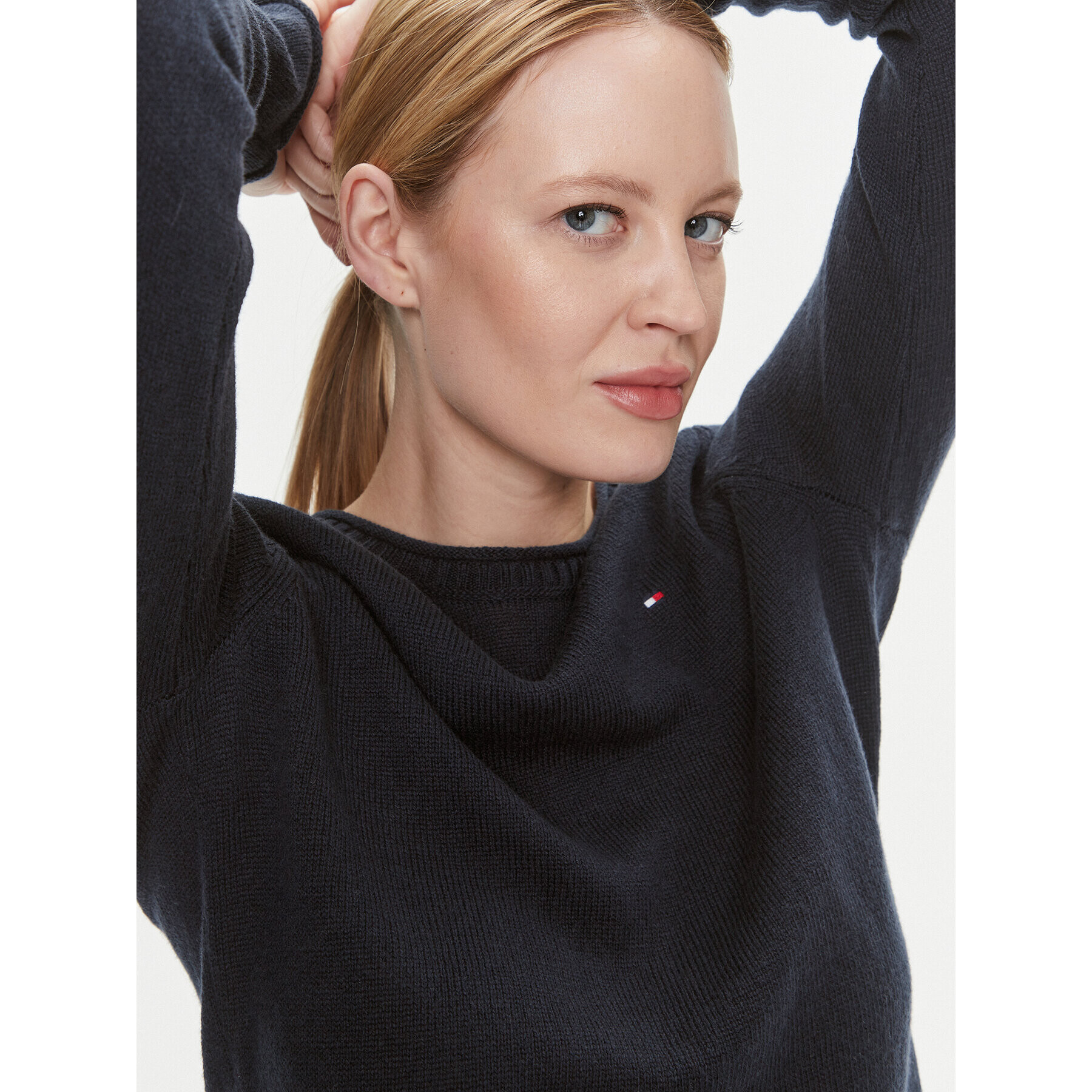 Tommy Hilfiger Пуловер WW0WW40264 Тъмносин Regular Fit - Pepit.bg