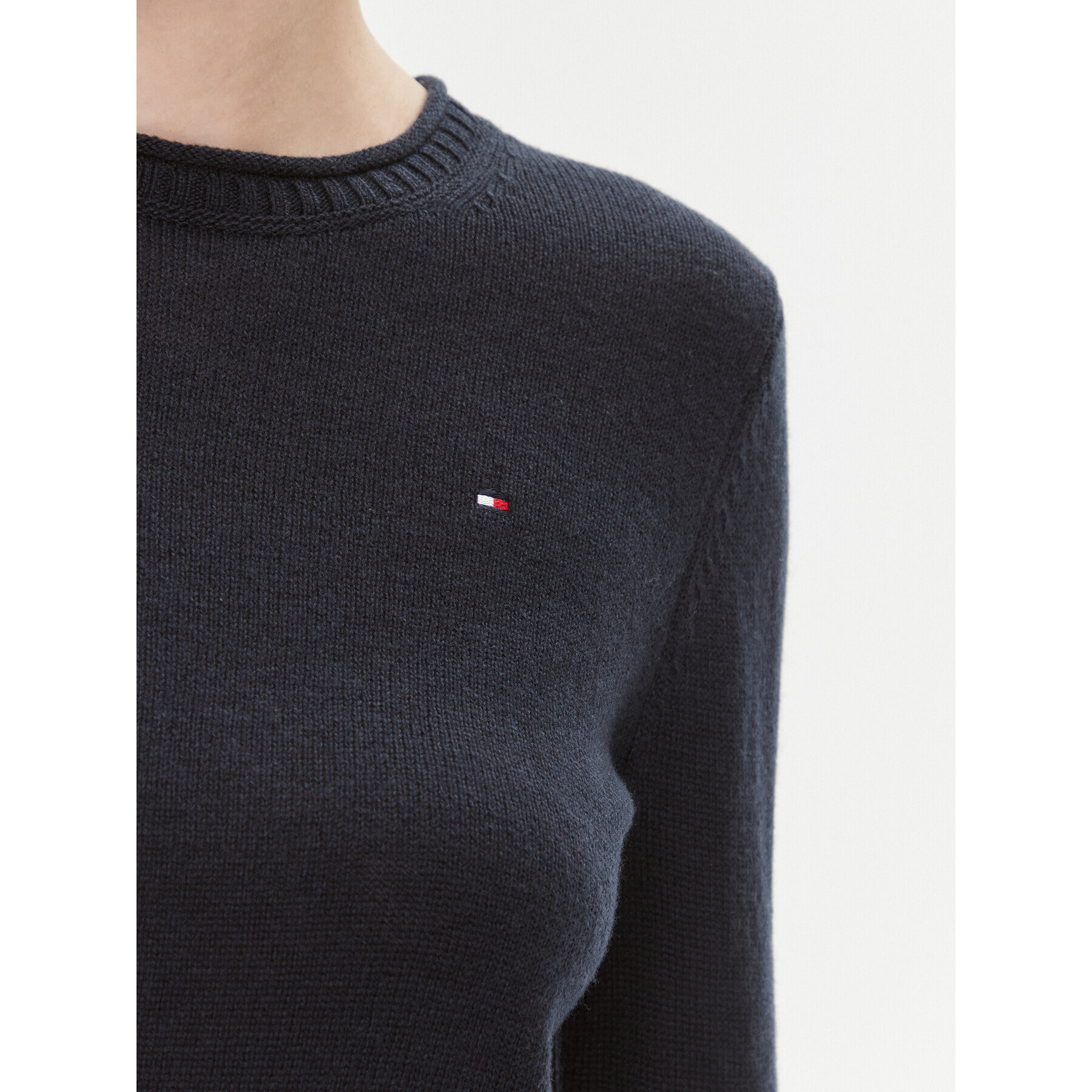 Tommy Hilfiger Пуловер WW0WW40264 Тъмносин Regular Fit - Pepit.bg