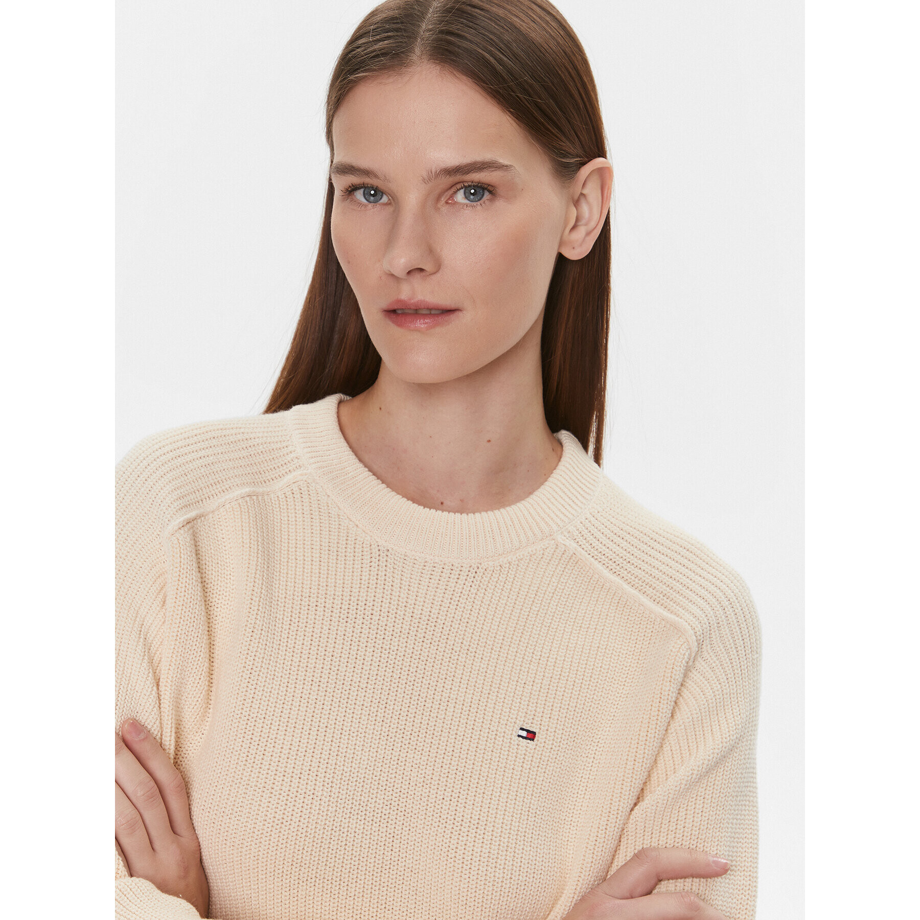 Tommy Hilfiger Пуловер WW0WW40751 Жълт Regular Fit - Pepit.bg