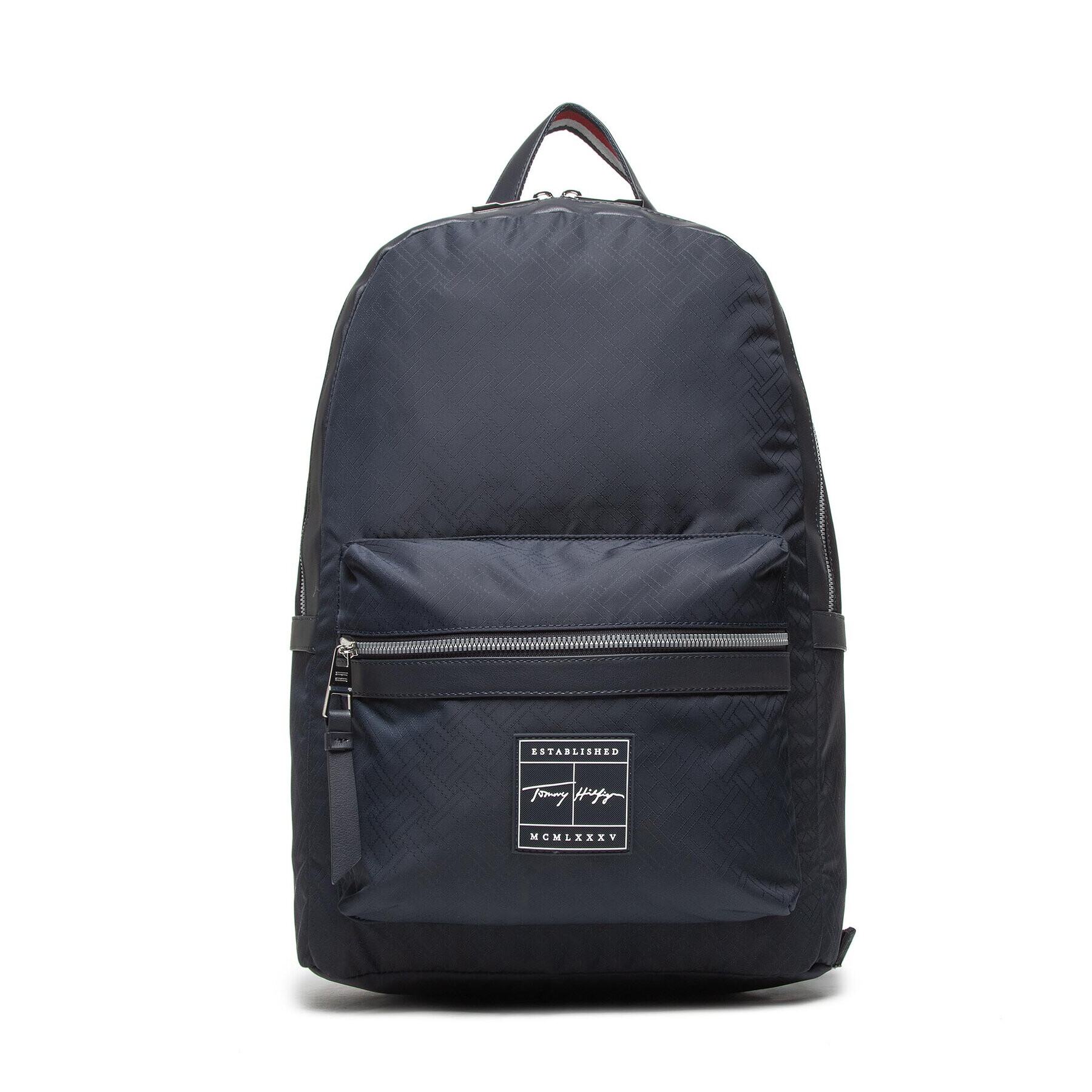 Tommy Hilfiger Раница Th Singnature Backpack AM0AM08452 Тъмносин - Pepit.bg