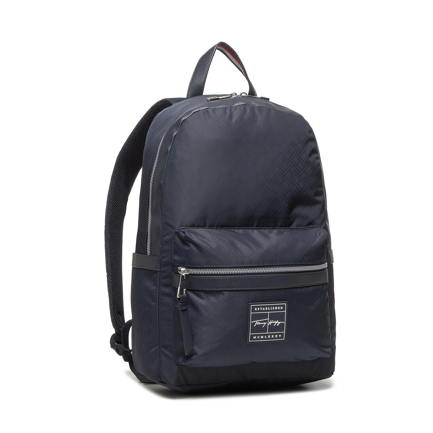 Tommy Hilfiger Раница Th Singnature Backpack AM0AM08452 Тъмносин - Pepit.bg