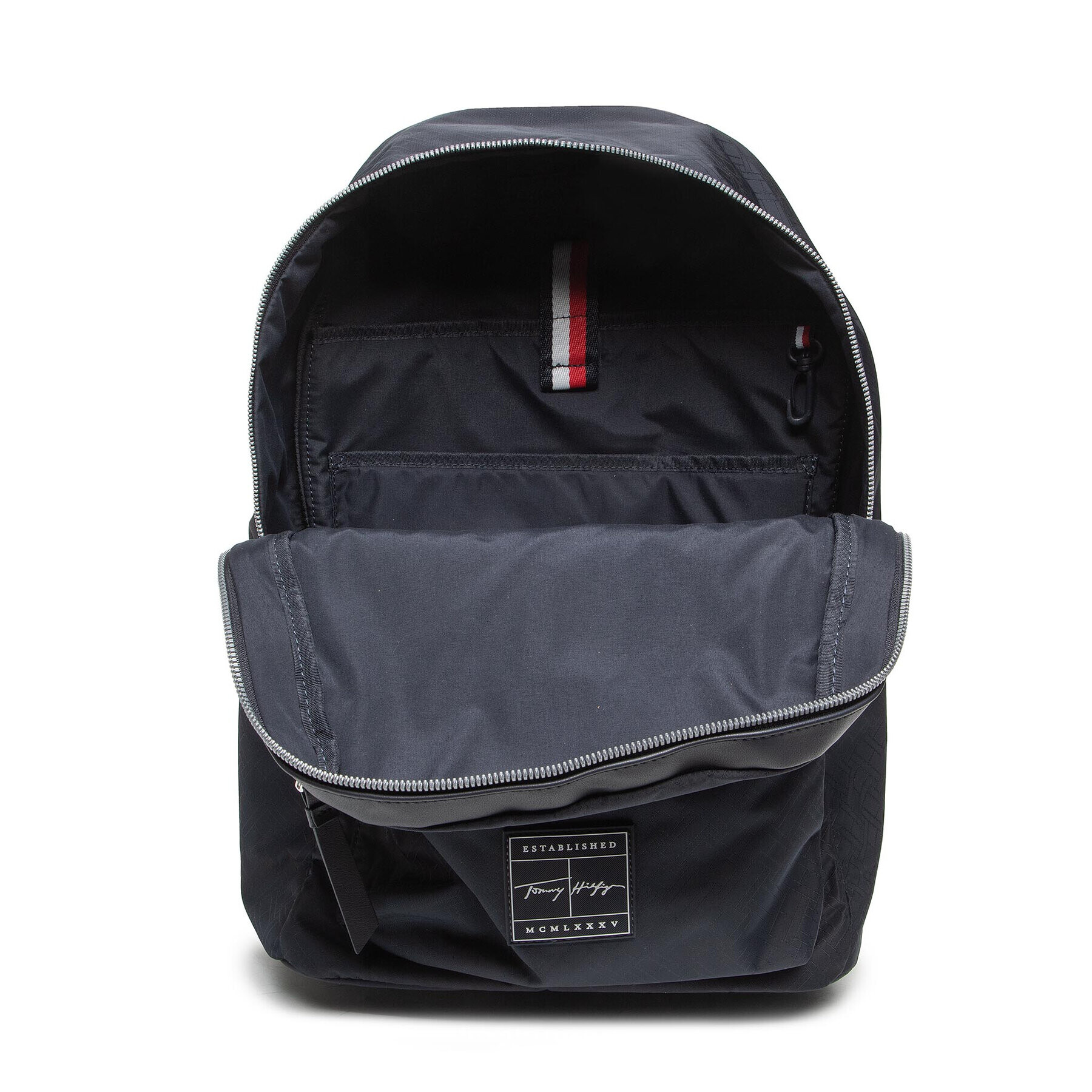 Tommy Hilfiger Раница Th Singnature Backpack AM0AM08452 Тъмносин - Pepit.bg