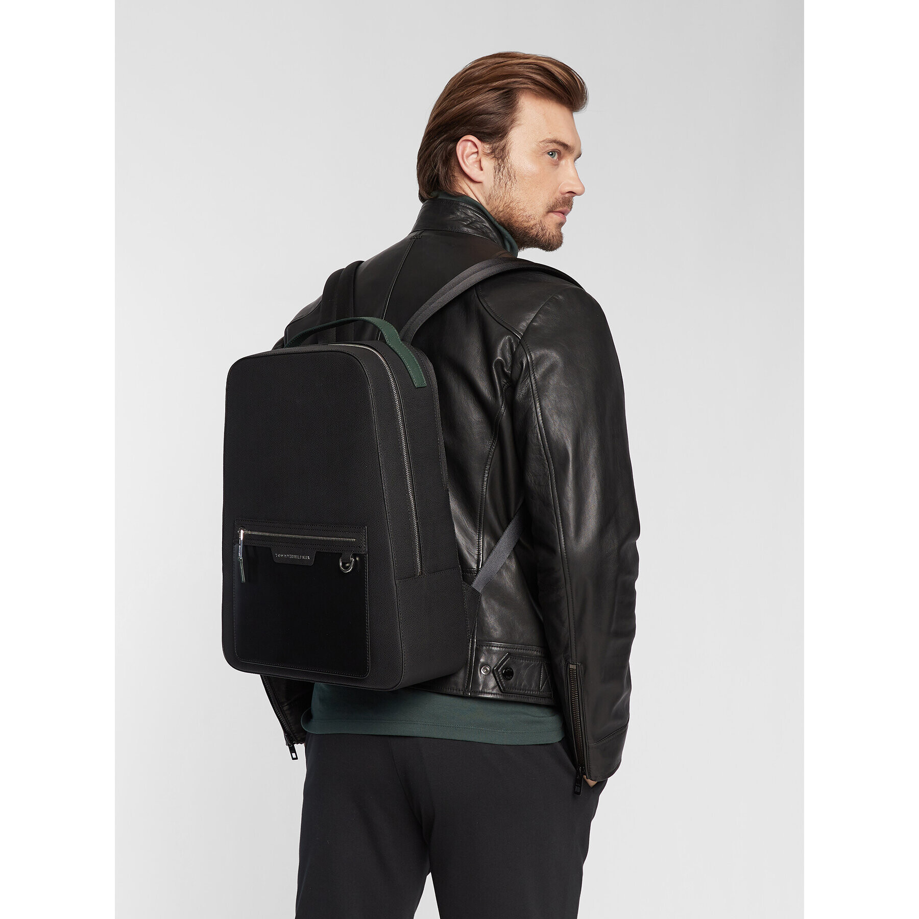 Tommy Hilfiger Раница Business Leather Backpack AM0AM10478 Черен - Pepit.bg