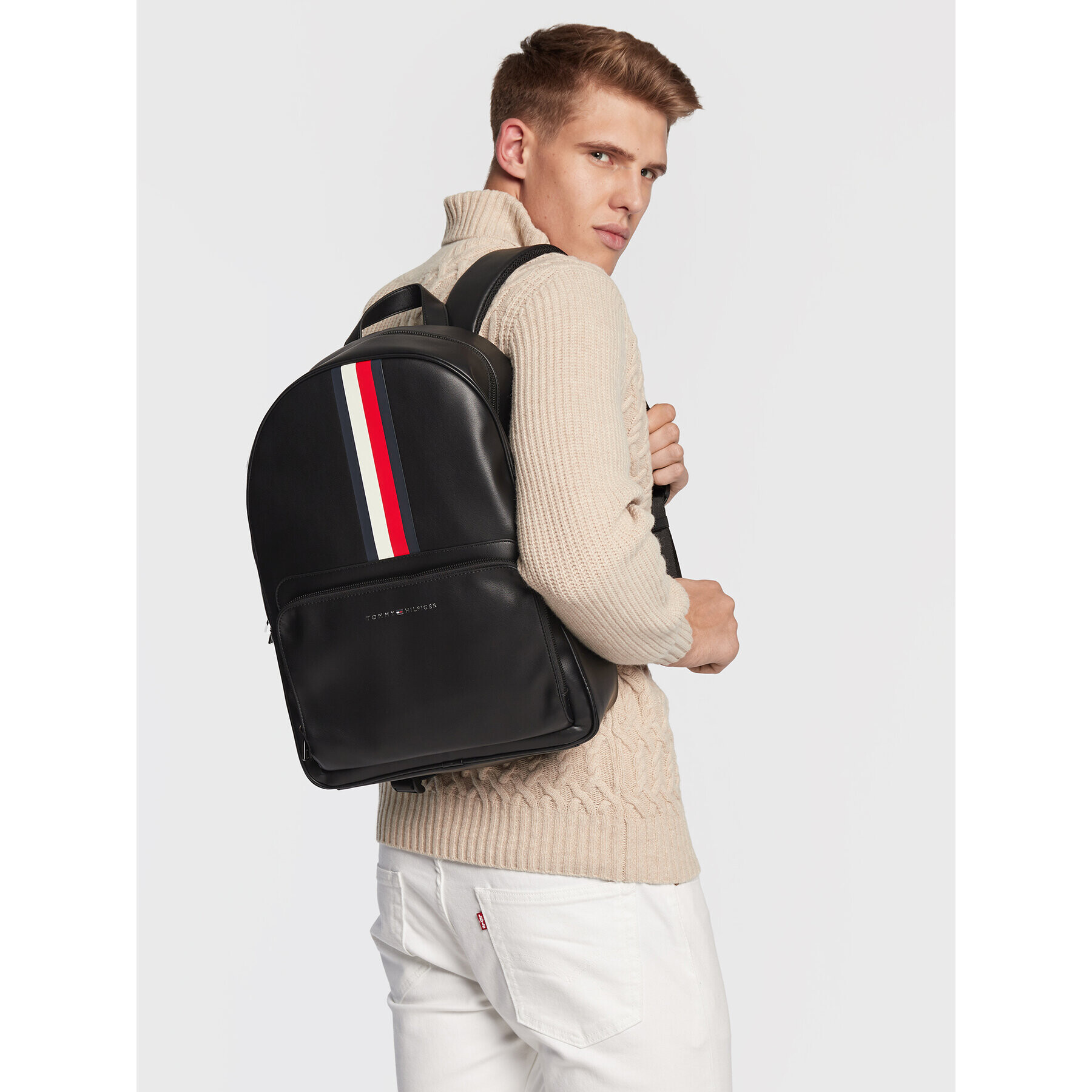 Tommy Hilfiger Раница Midtown Pu Backpack AM0AM09544 Черен - Pepit.bg