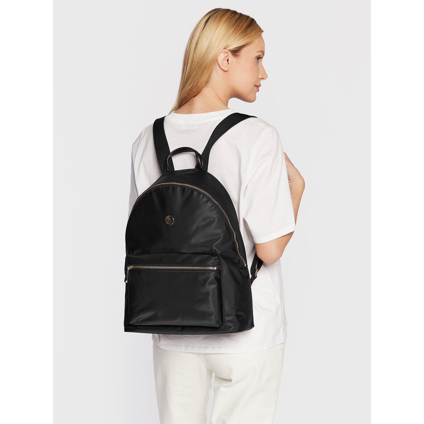 Tommy Hilfiger Раница Poppy St Backpack AW0AW10264 Черен - Pepit.bg