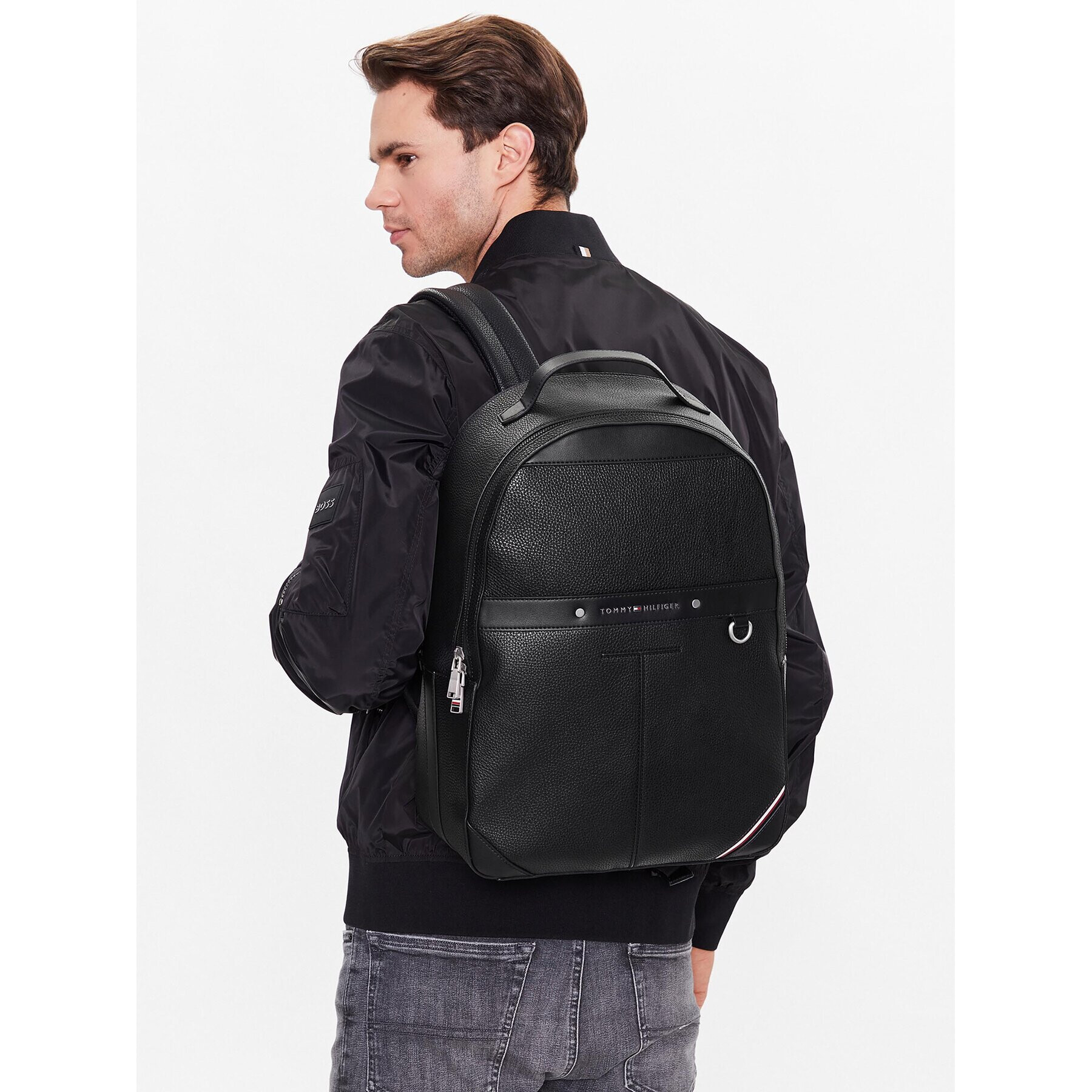 Tommy Hilfiger Раница Th Central Backpack AM0AM10560 Черен - Pepit.bg