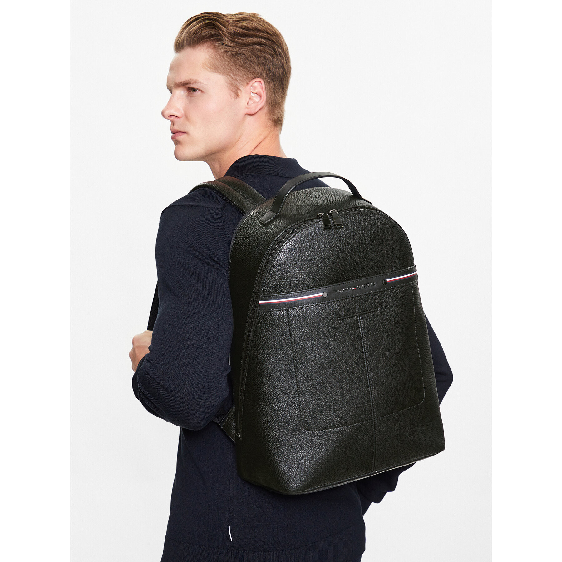Tommy Hilfiger Раница Th Central Backpack AM0AM10932 Черен - Pepit.bg