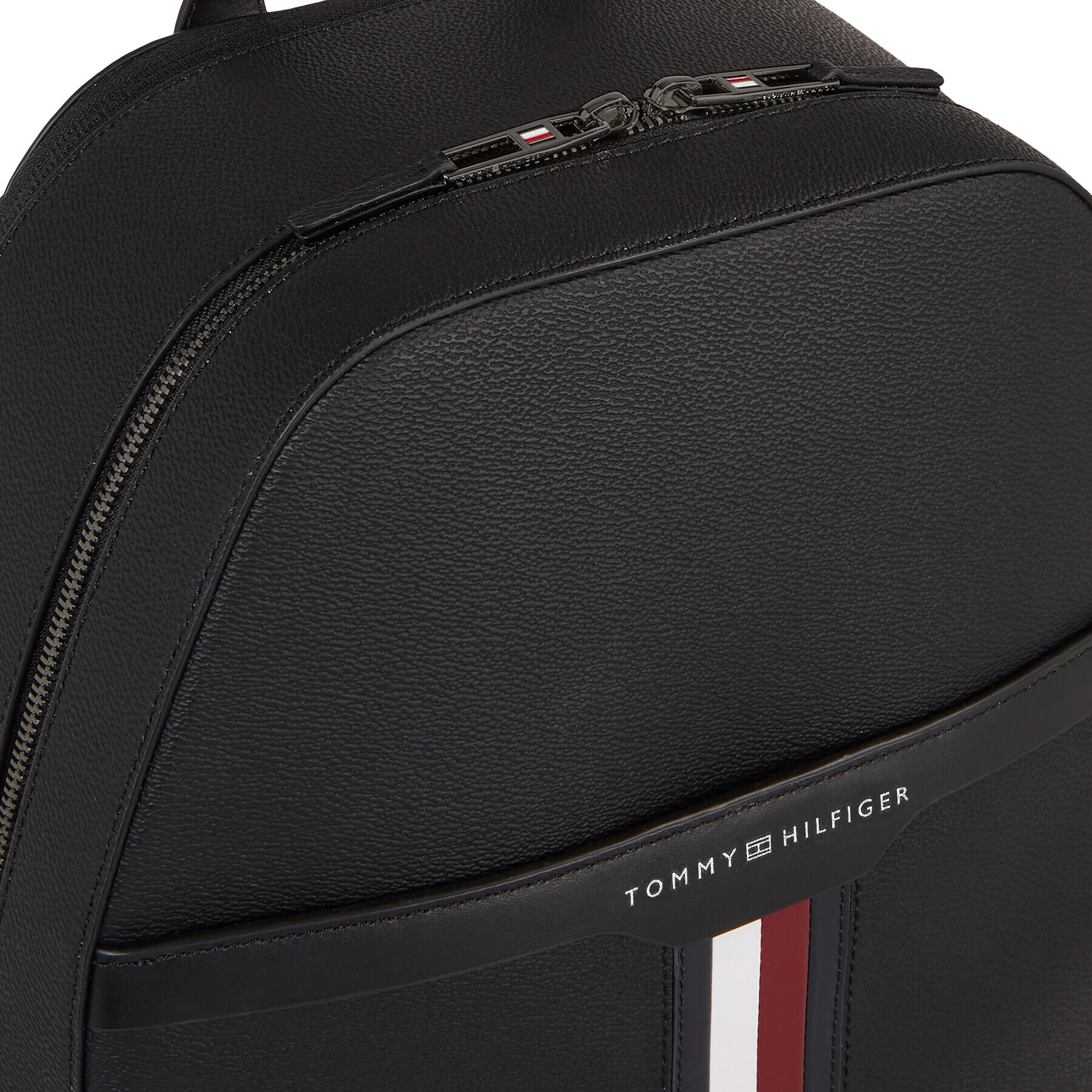 Tommy Hilfiger Раница Th Coated Canvas Backpack AM0AM11533 Черен - Pepit.bg