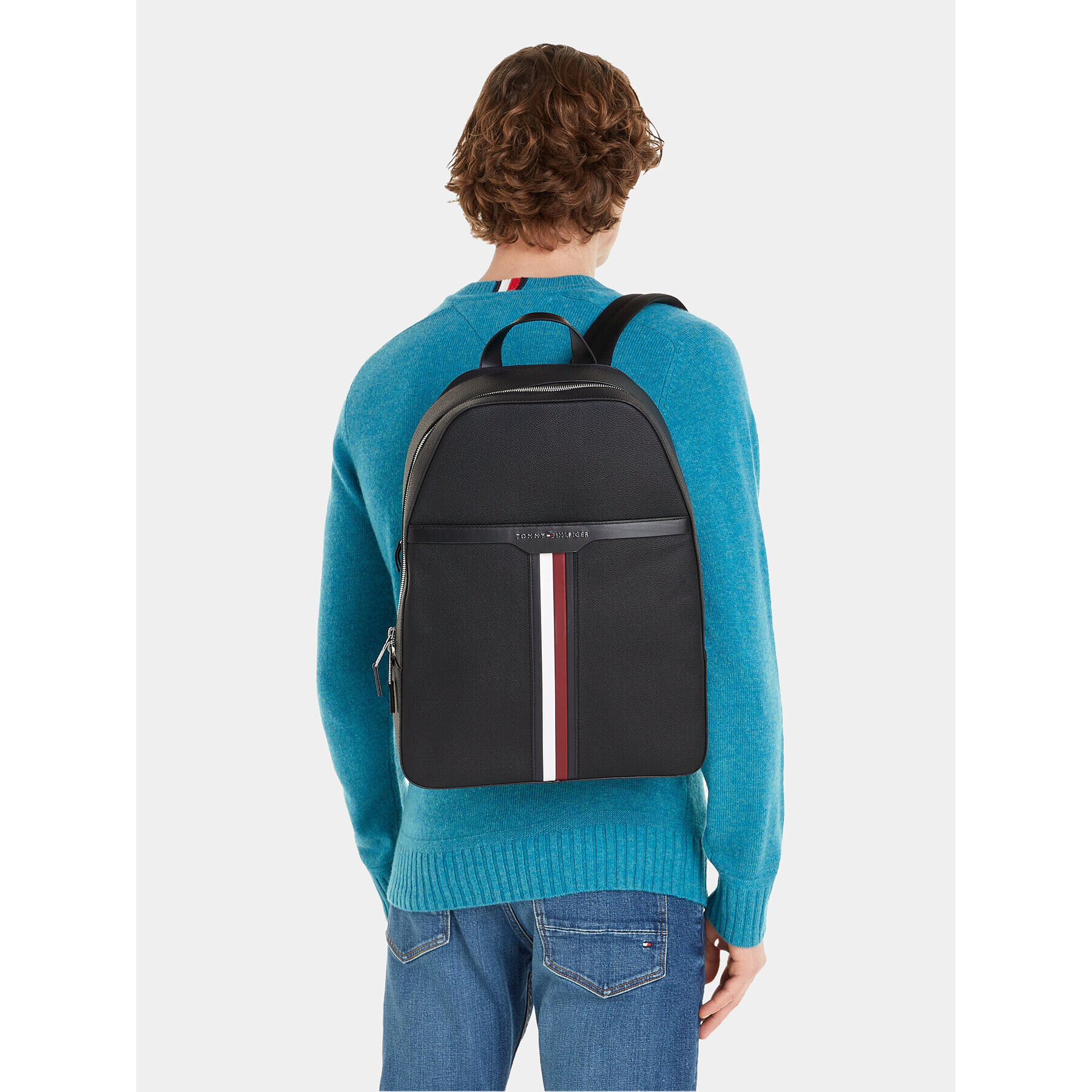 Tommy Hilfiger Раница Th Coated Canvas Backpack AM0AM11533 Черен - Pepit.bg