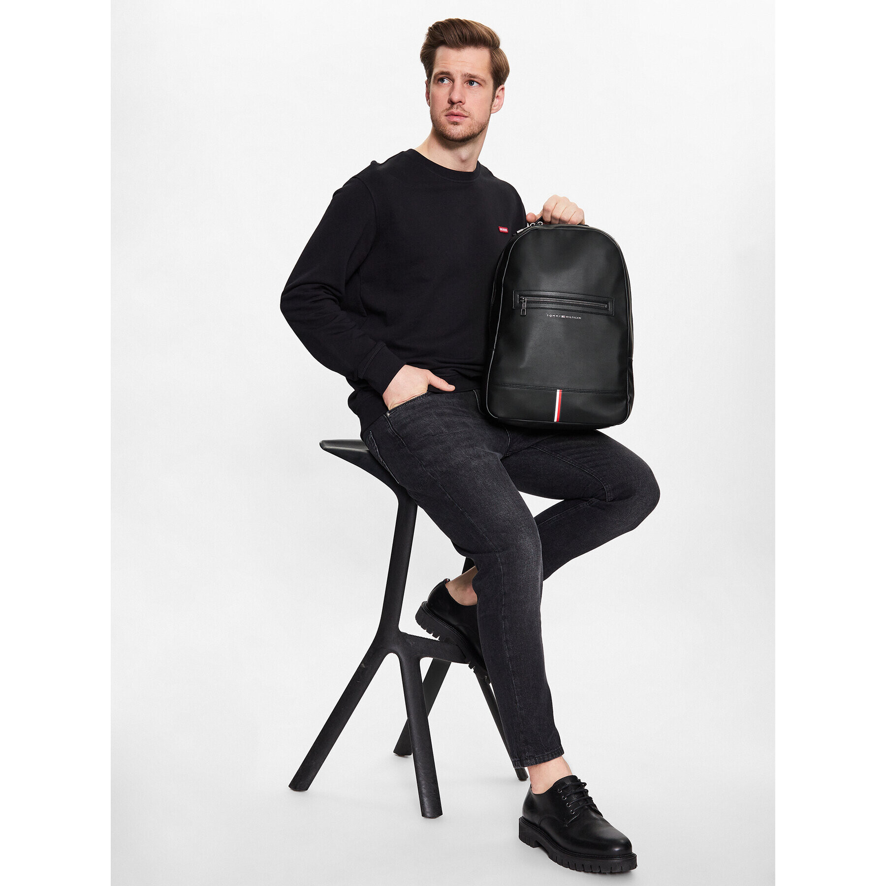 Tommy Hilfiger Раница Th Corporate Backpack AM0AM10927 Черен - Pepit.bg