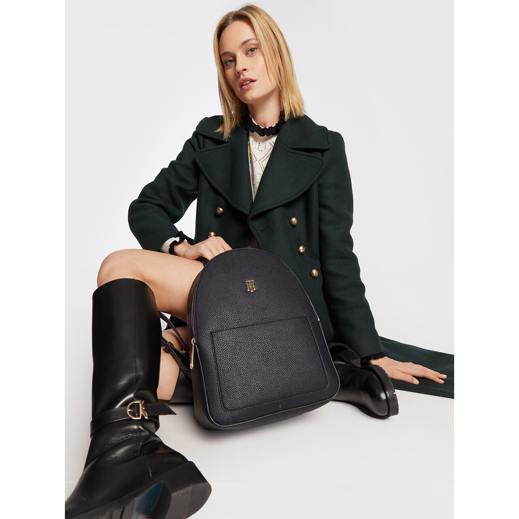 Tommy Hilfiger Раница Th Element Backpack Corp AW0AW12004 Тъмносин - Pepit.bg