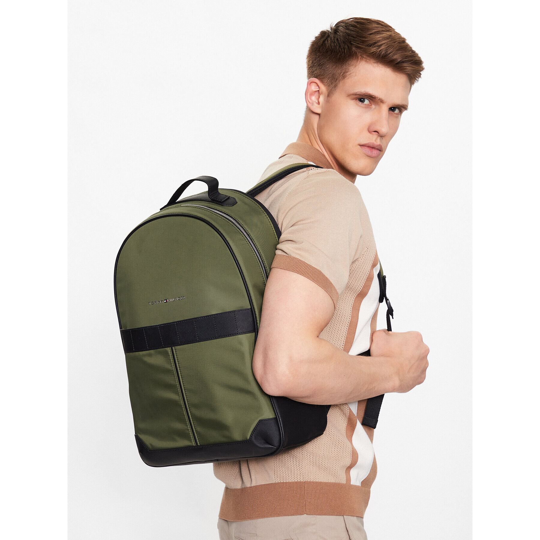 Tommy Hilfiger Раница Th Elevated Nylon Backpack AM0AM10939 Зелен - Pepit.bg