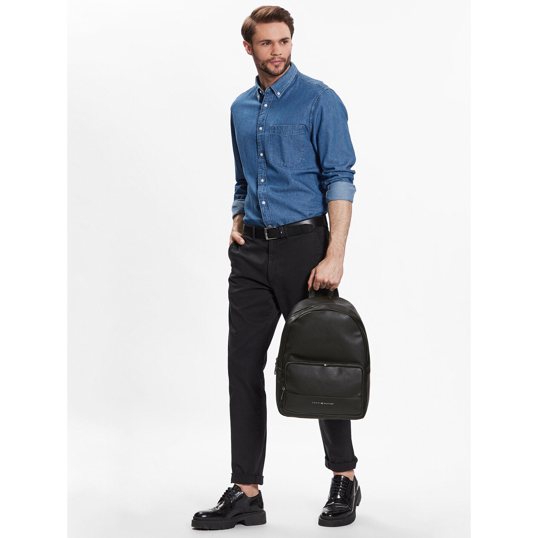 Tommy Hilfiger Раница Th Essential Backpack AM0AM10920 Черен - Pepit.bg