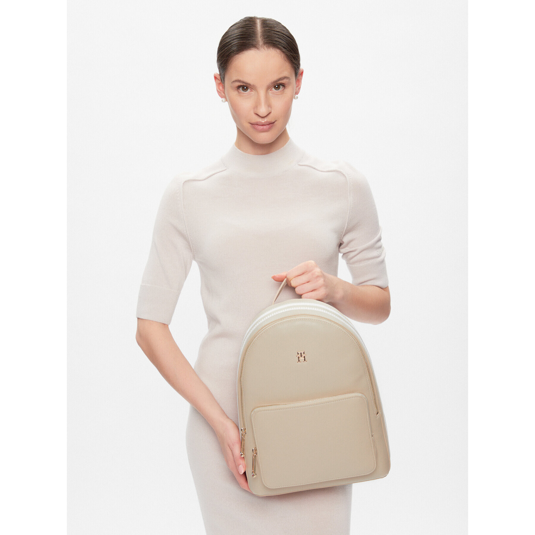 Tommy Hilfiger Раница Th Essential Sc Backpack AW0AW15719 Бял - Pepit.bg