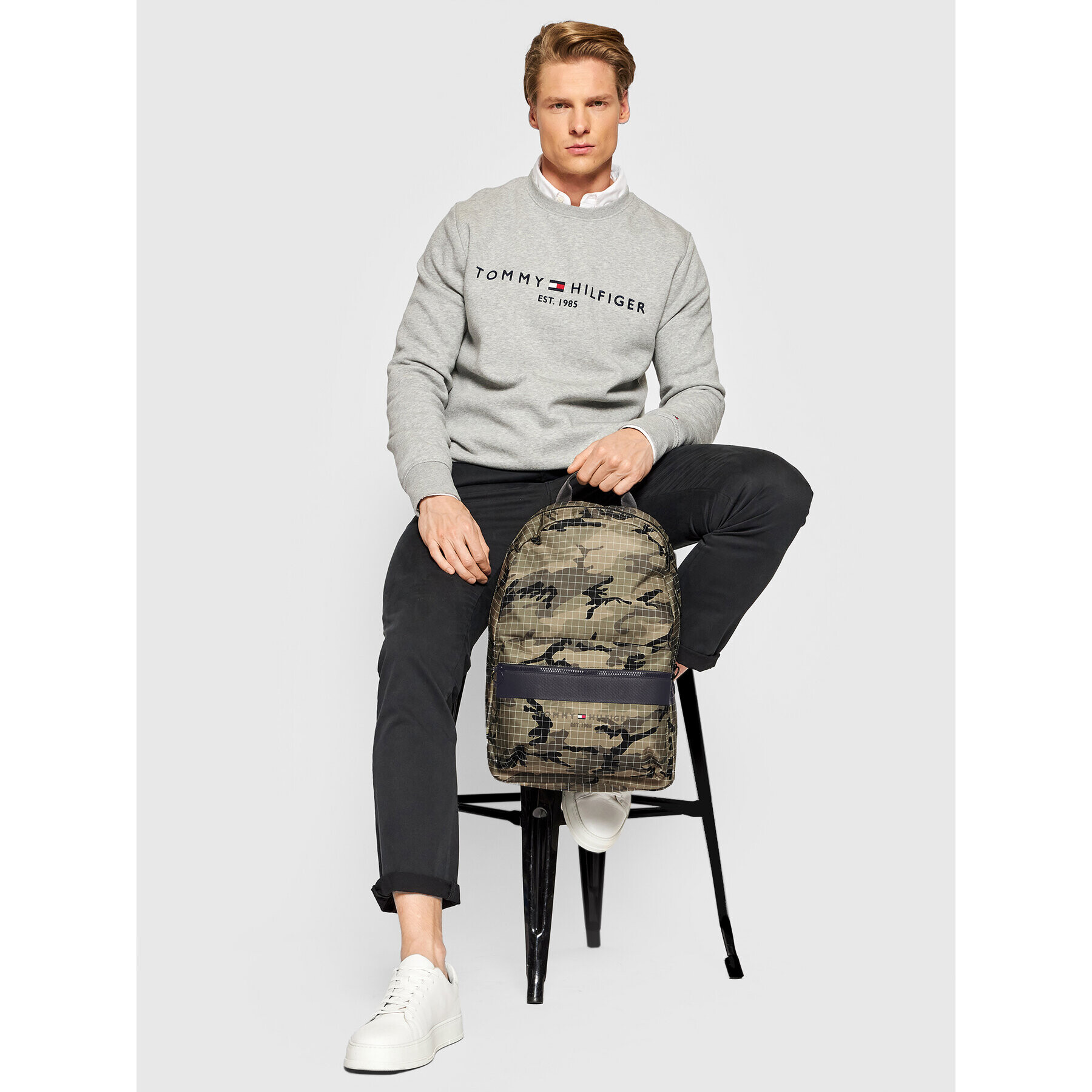 Tommy Hilfiger Раница Th Established Camo Backpack AM0AM08683 Зелен - Pepit.bg