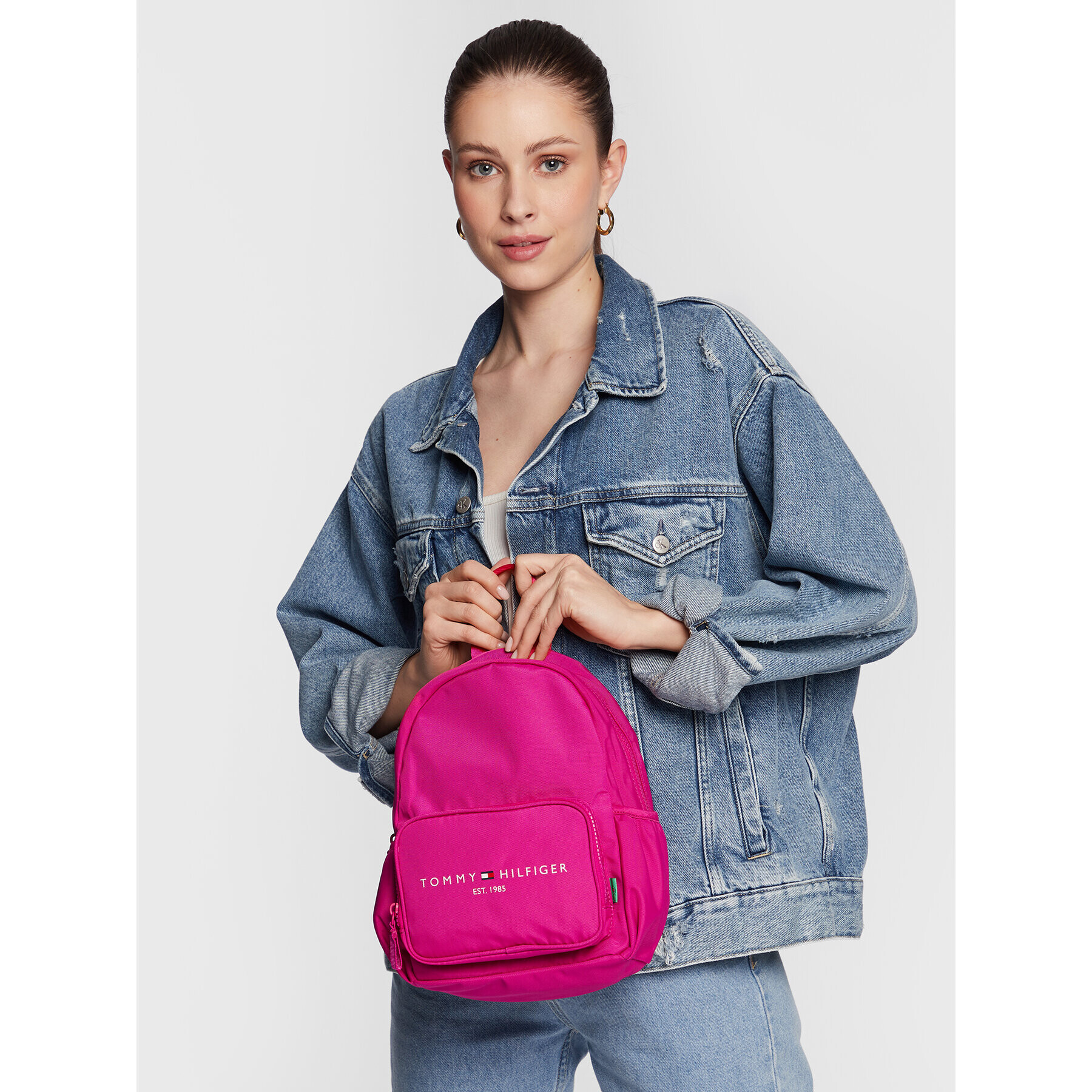 Tommy Hilfiger Раница Th Established Mini Backpack AU0AU01521 Розов - Pepit.bg