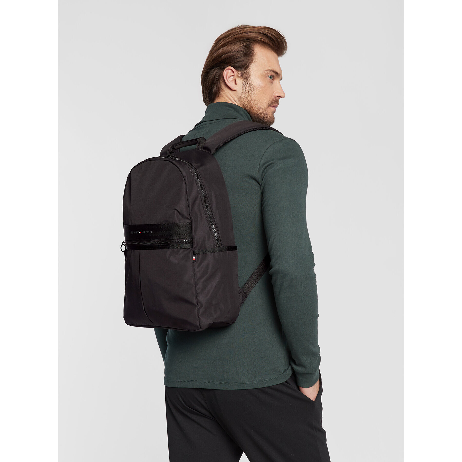 Tommy Hilfiger Раница Th Horizon Backpack AM0AM10266 Черен - Pepit.bg