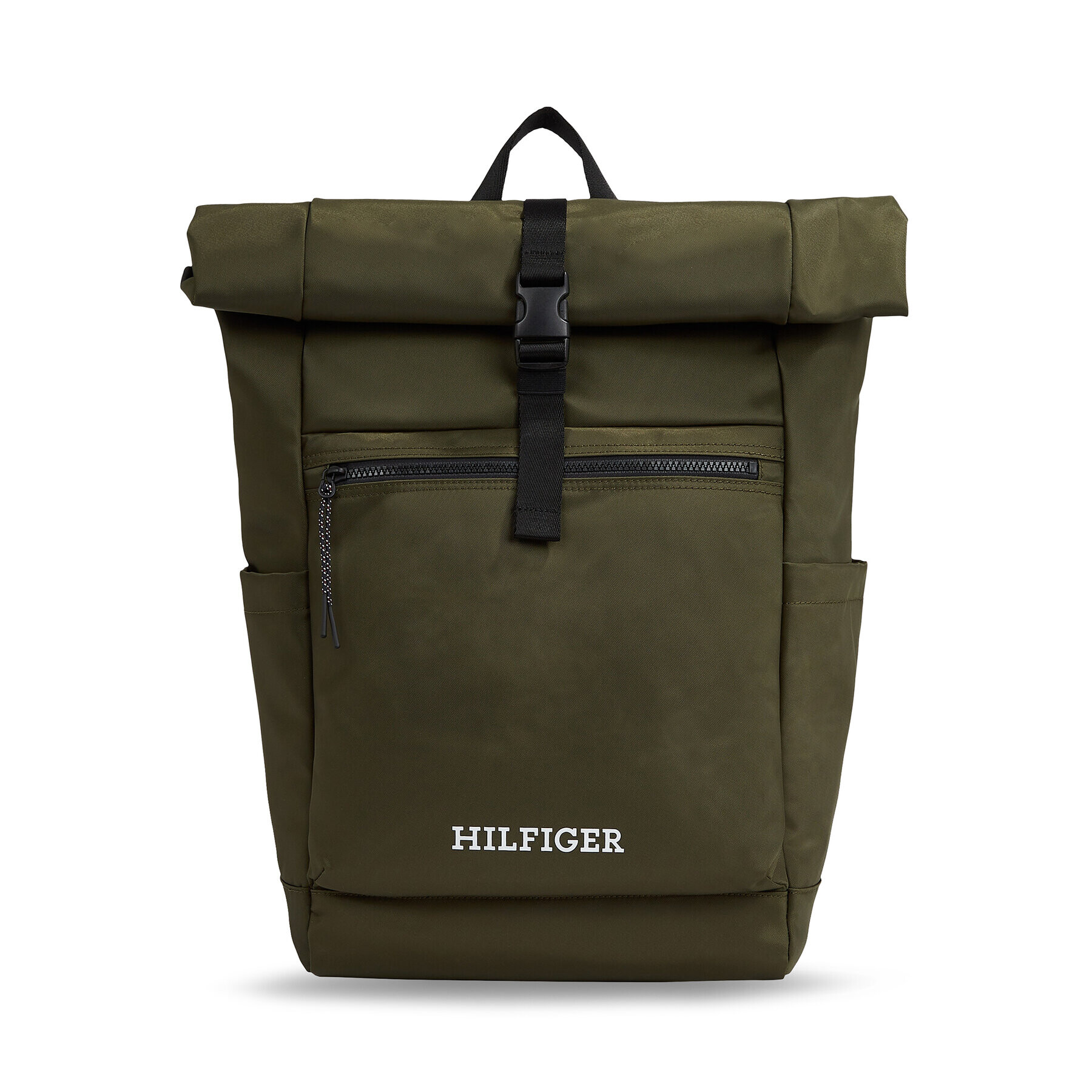 Tommy Hilfiger Раница Th Monotype Rolltop Backpack AM0AM11549 Зелен - Pepit.bg