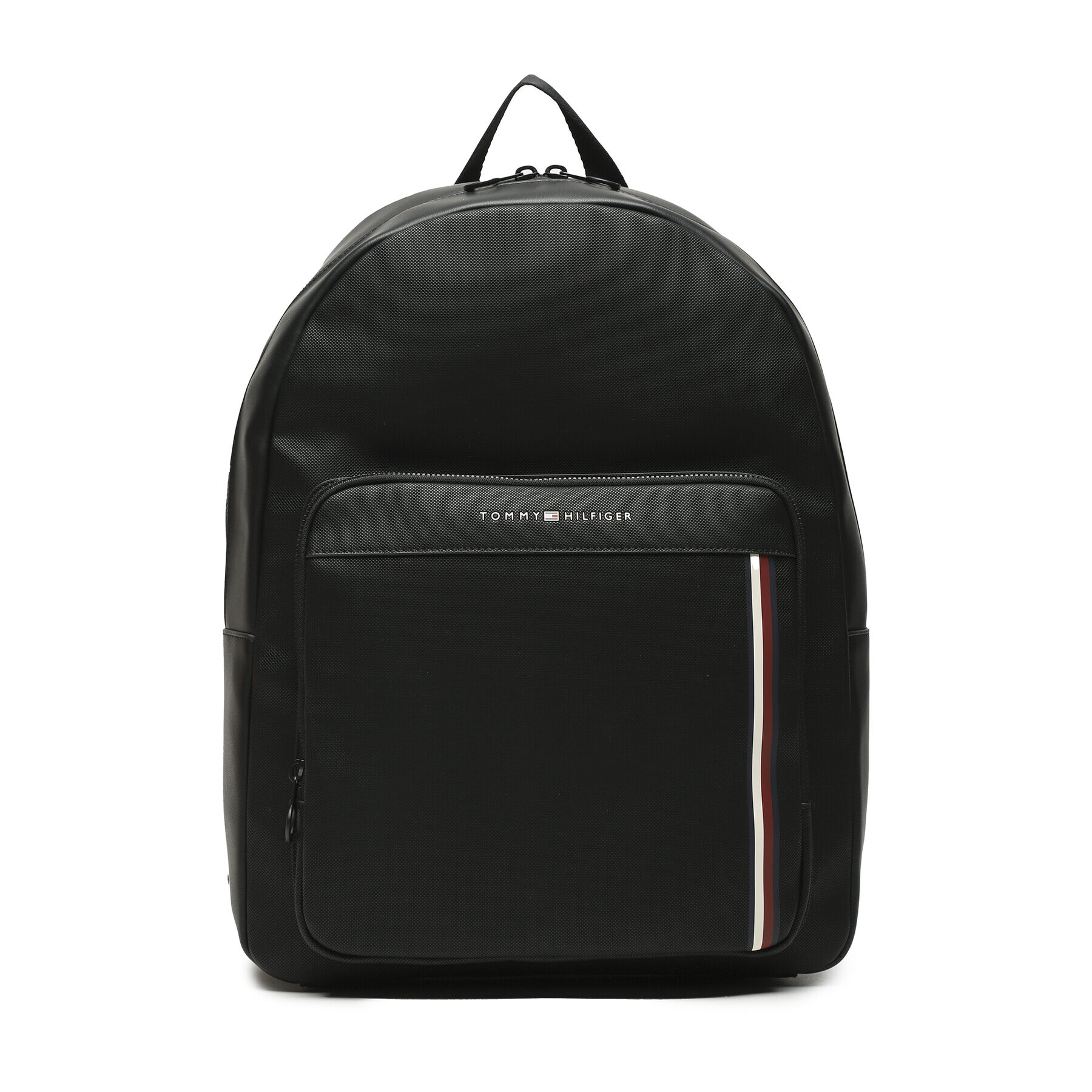 Tommy Hilfiger Раница Th Pique Pu Backpack AM0AM11317 Черен - Pepit.bg