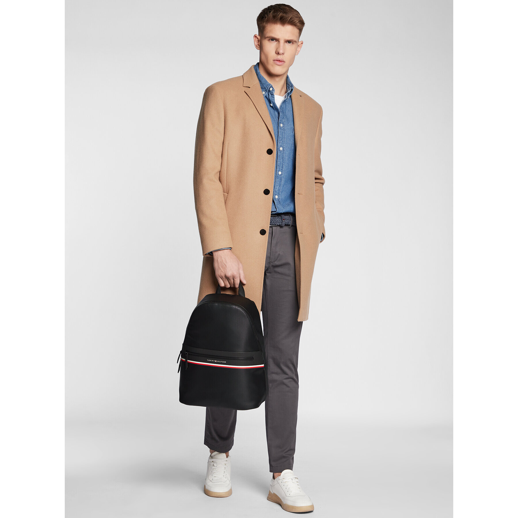 Tommy Hilfiger Раница Th Stripe Backpack AM0AM10300 Черен - Pepit.bg