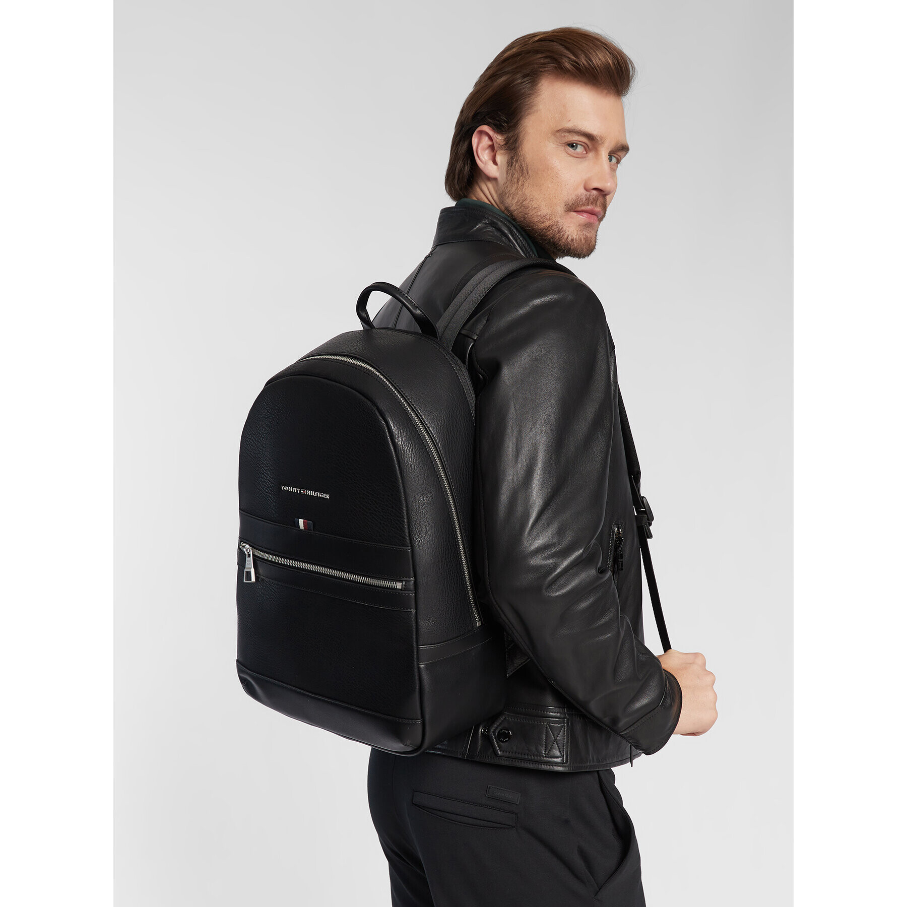 Tommy Hilfiger Раница Th Transit Pu Backpack AM0AM10306 Черен - Pepit.bg