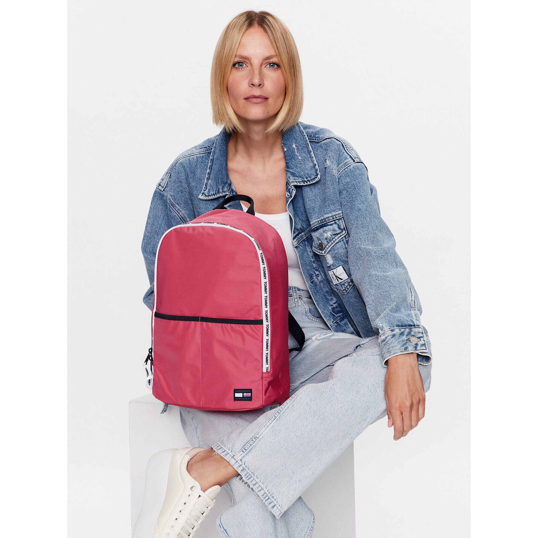 Tommy Hilfiger Раница Tommy Tape Backpack AU0AU01594 Розов - Pepit.bg