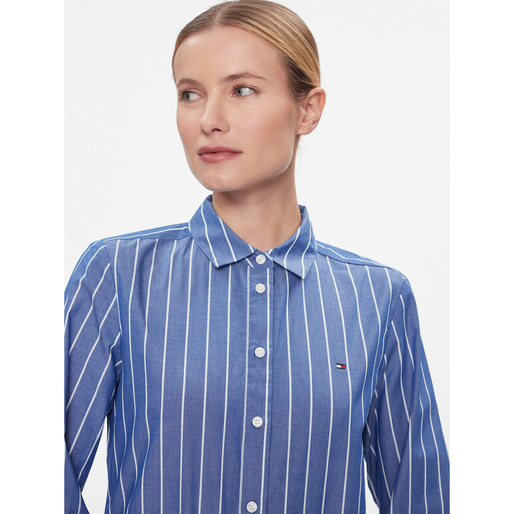 Tommy Hilfiger Риза Baseball Stripe Regular Shirt WW0WW41155 Син Regular Fit - Pepit.bg