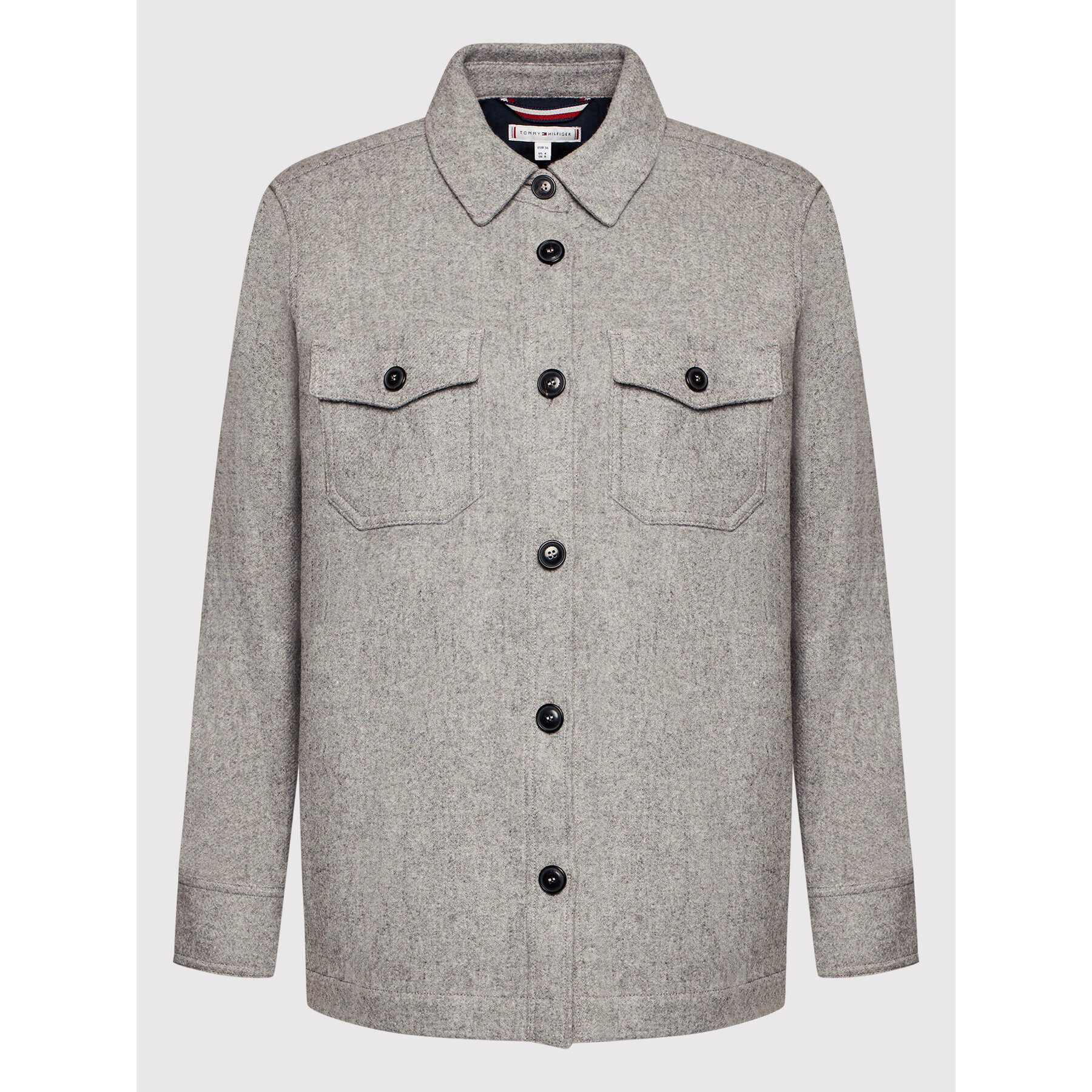 Tommy Hilfiger Риза Blend WW0WW31328 Сив Relaxed Fit - Pepit.bg