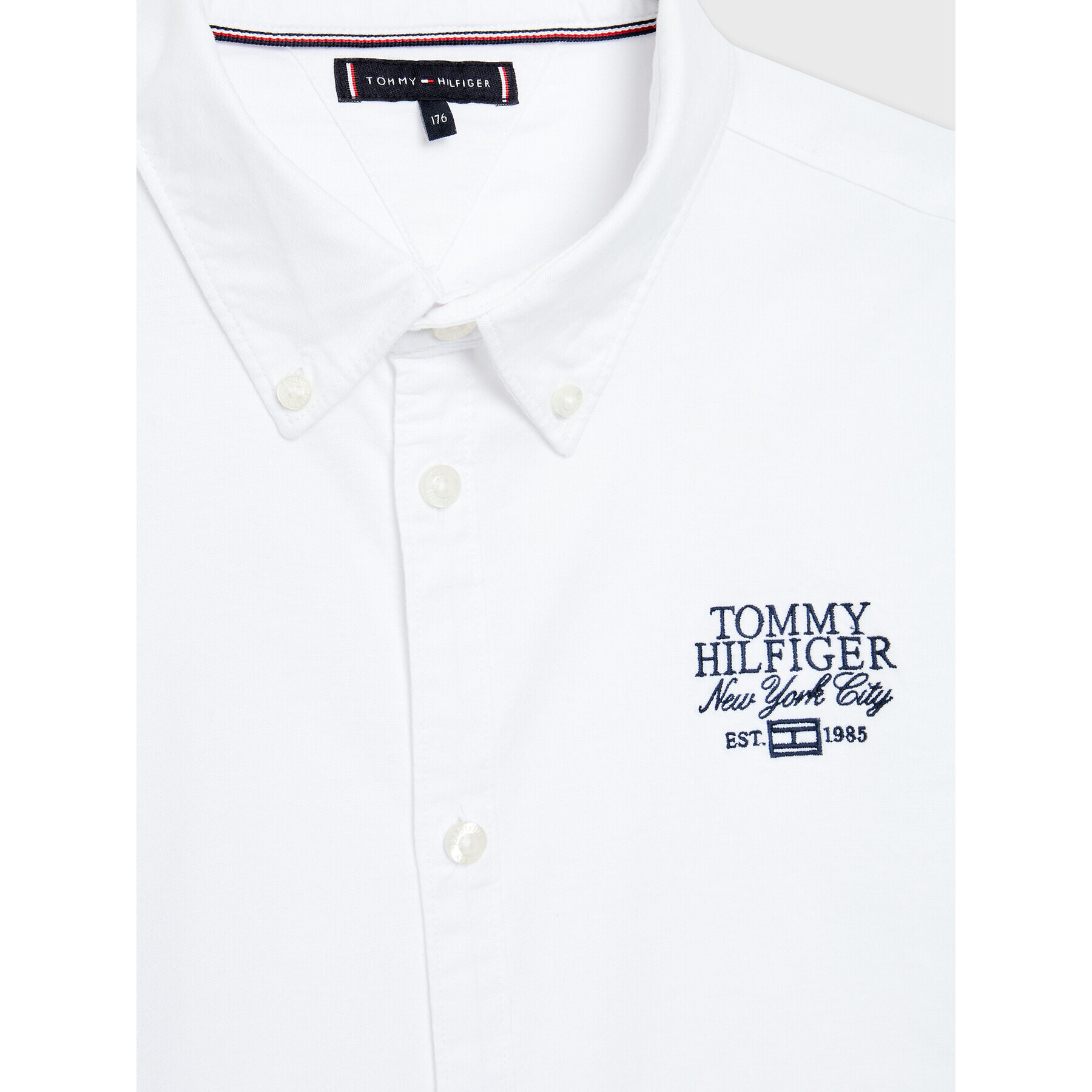 Tommy Hilfiger Риза Branded Oxford KB0KB07852 D Бял Regular Fit - Pepit.bg