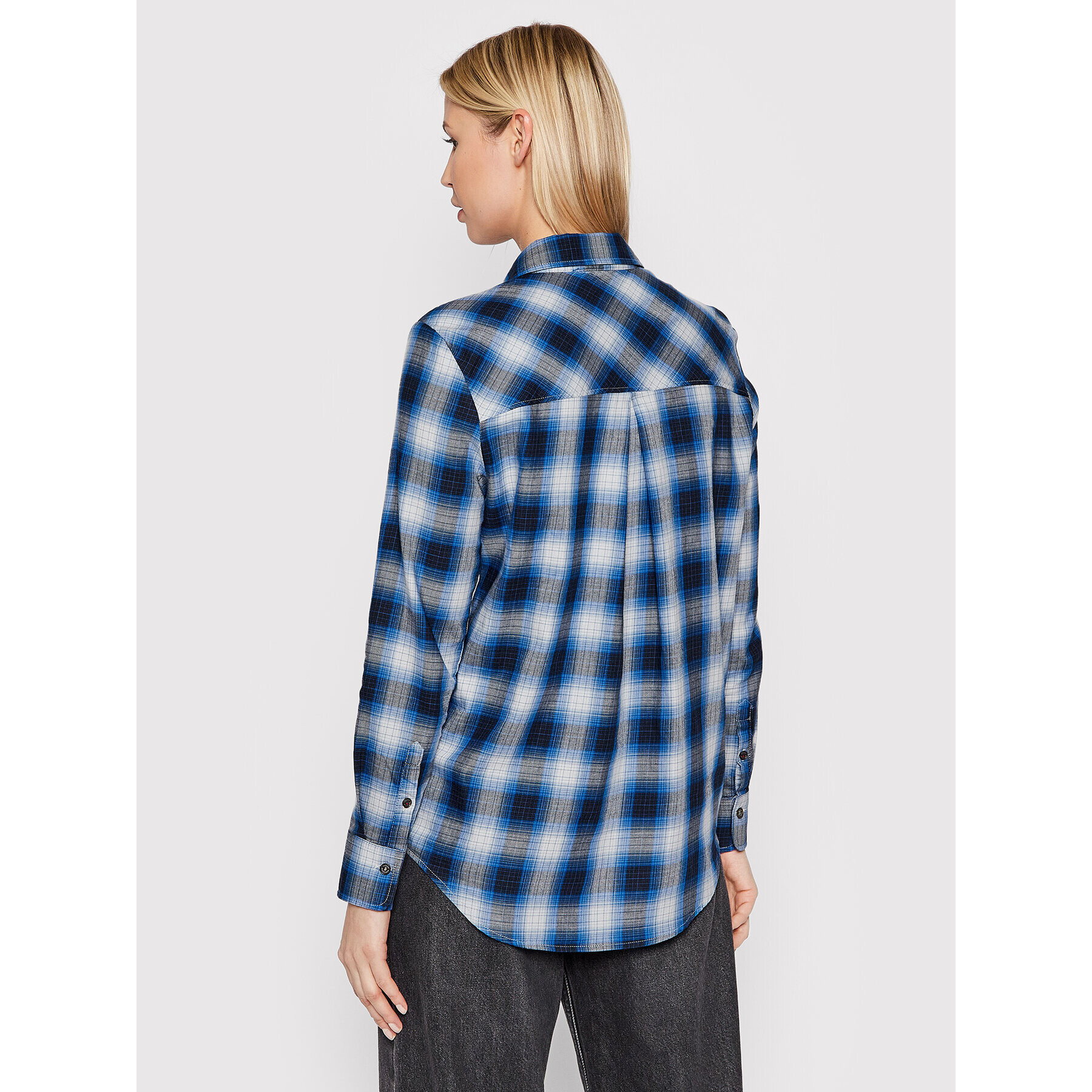 Tommy Hilfiger Риза Check Flannel WW0WW31395 Тъмносин Relaxed Fit - Pepit.bg