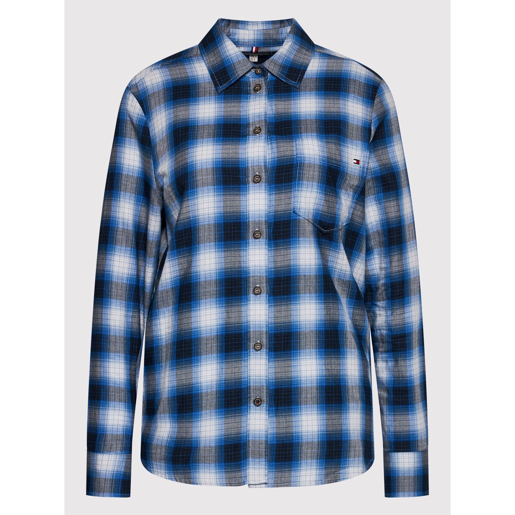 Tommy Hilfiger Риза Check Flannel WW0WW31395 Тъмносин Relaxed Fit - Pepit.bg